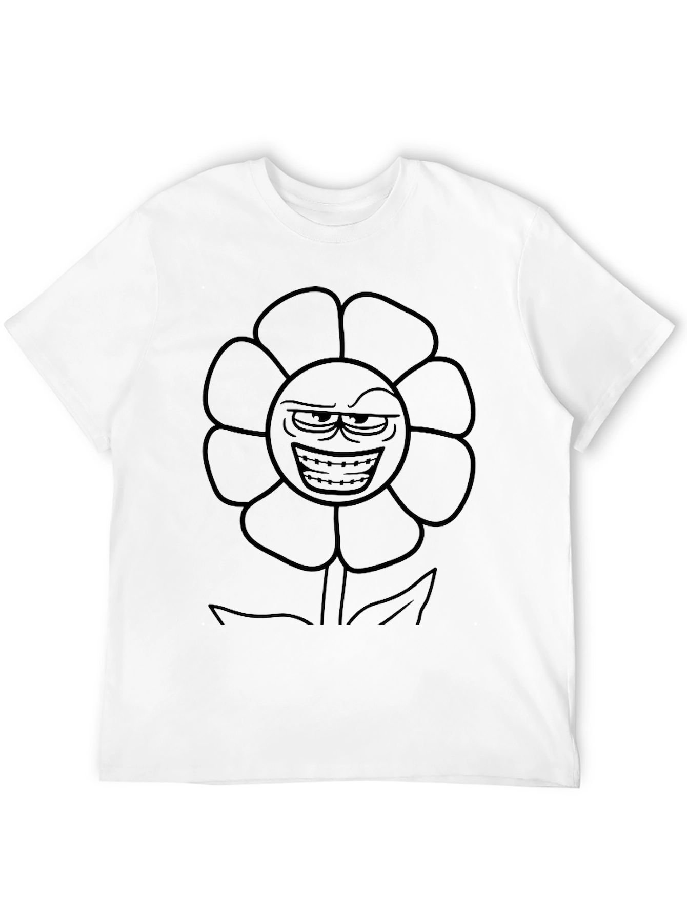 Black Men's Black Flowey Graphic Tee view 12