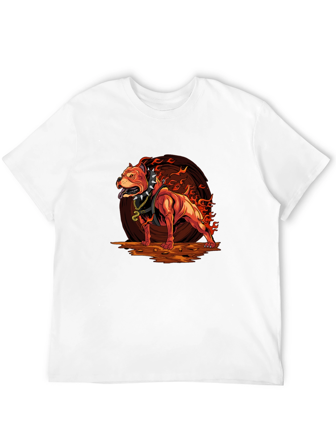 Fiery Pitbull Graphic Tee - Bold Streetwear - 12