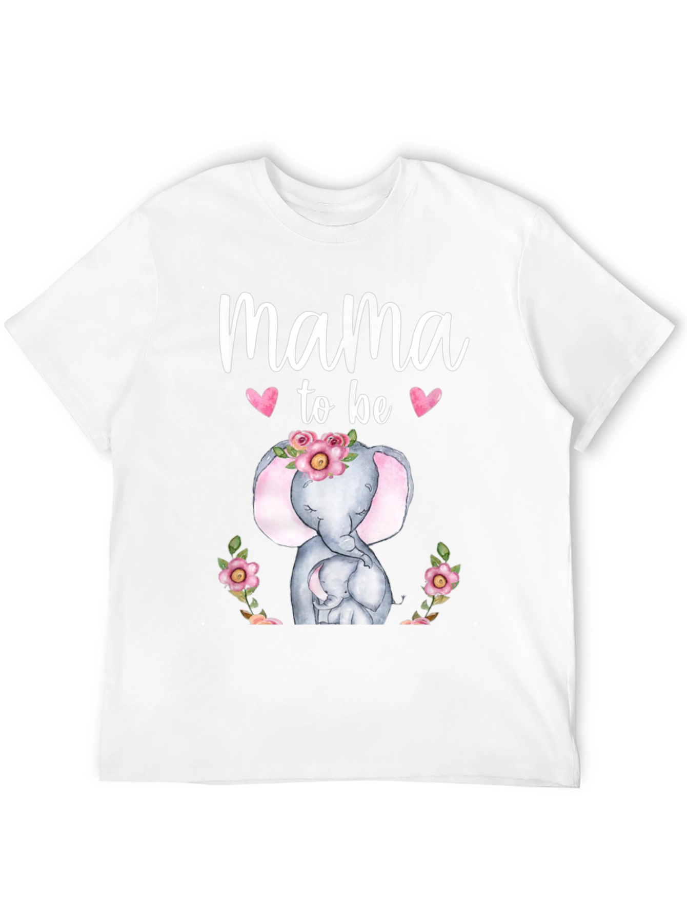 Mama To Be Elephant Graphic T-Shirt - 12
