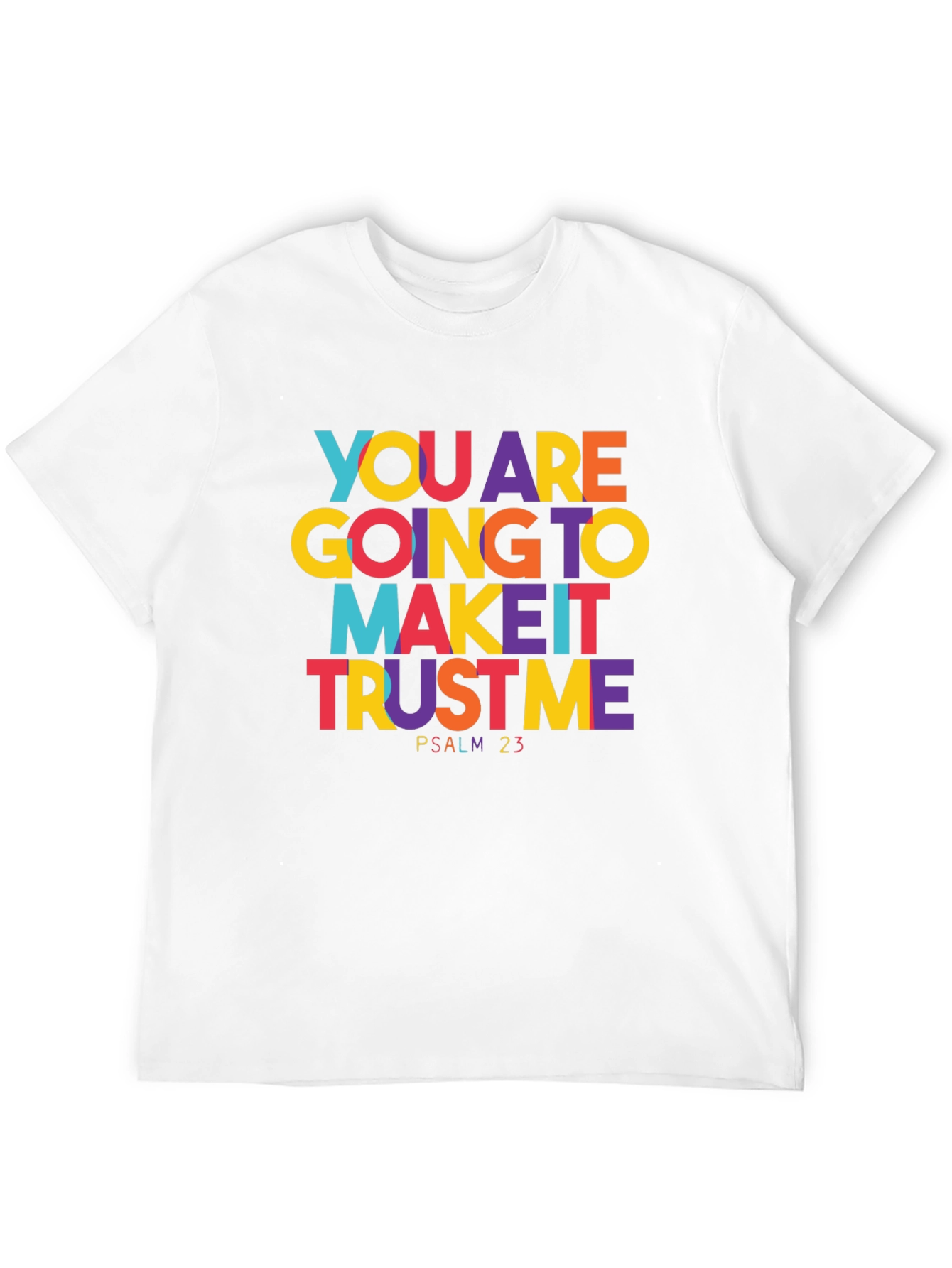 Black Inspirational Graphic Tee - Psalm 23 Trust Me view 12