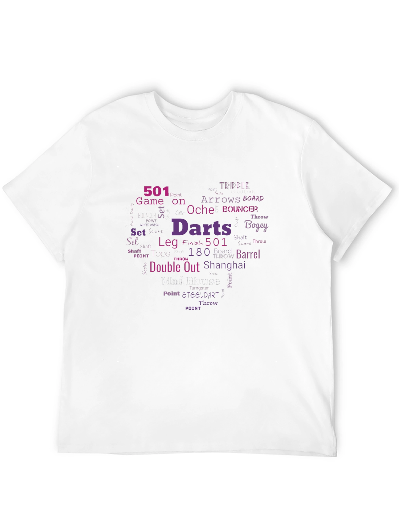 Black Darts Word Cloud T-Shirt - Unique Darts Player Gift view 12