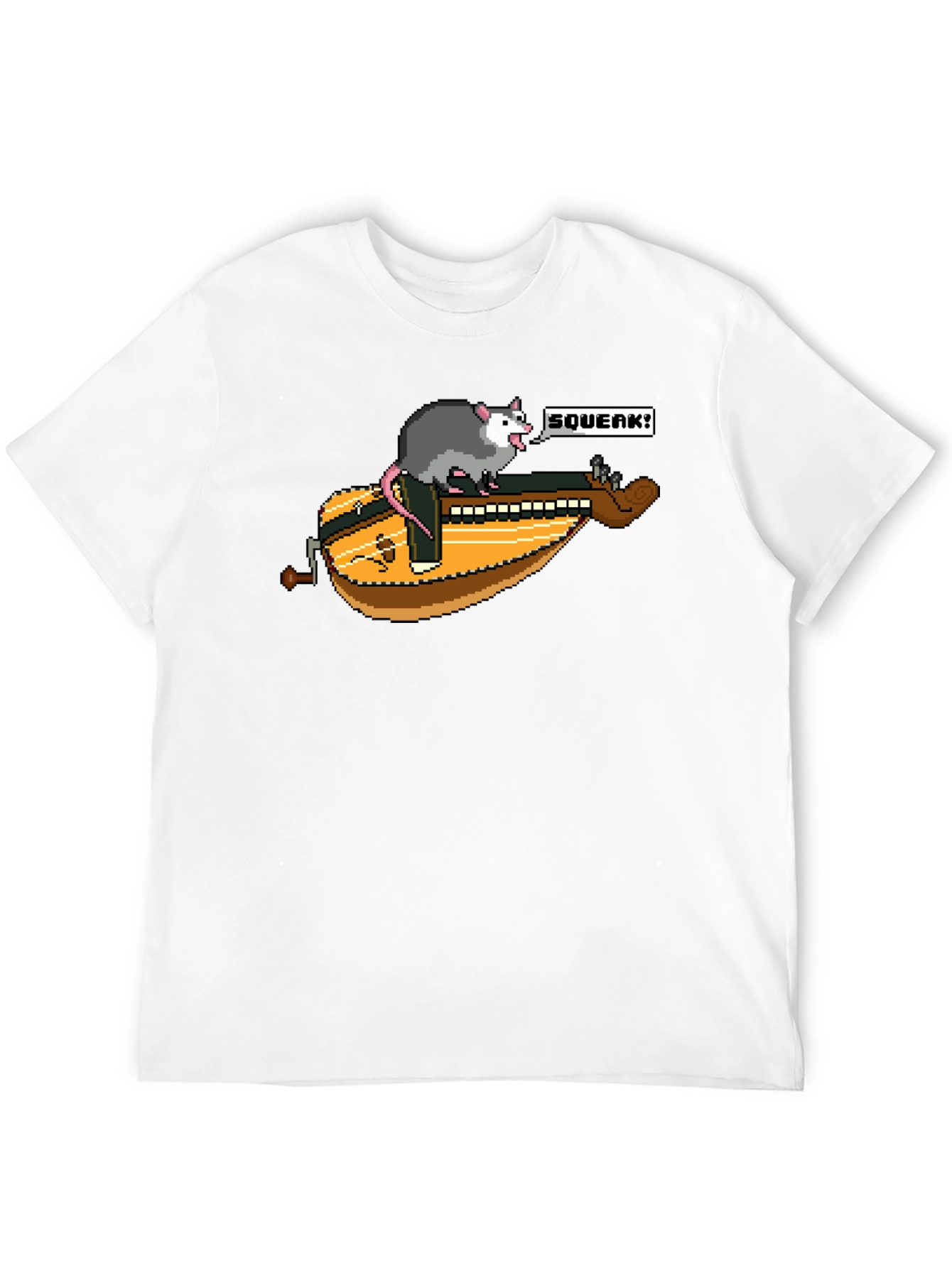 Black Opossum Hurdy-Gurdy Graphic T-Shirt view 12
