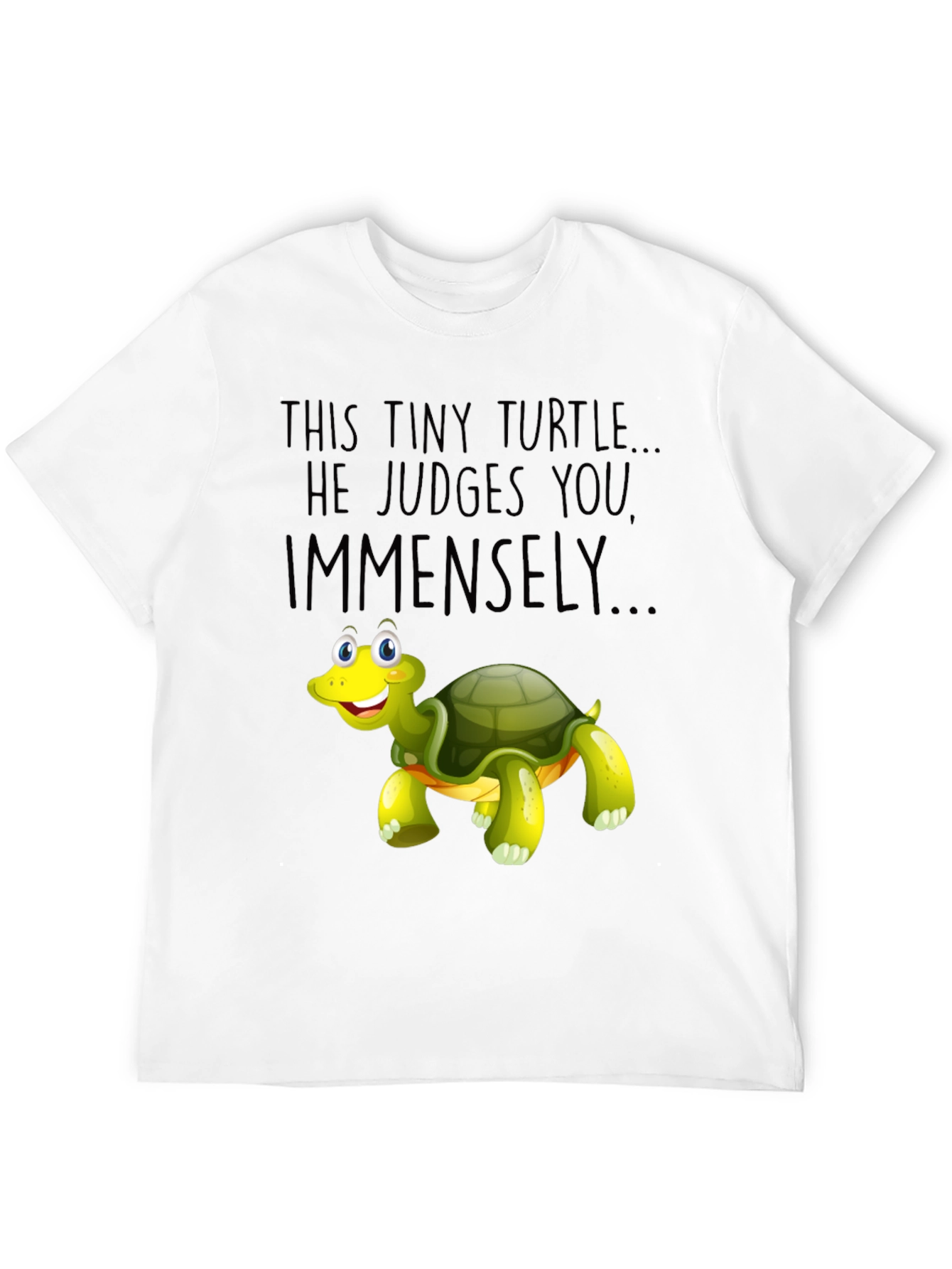 Black Tiny Turtle Judge Graphic T-Shirt view 12