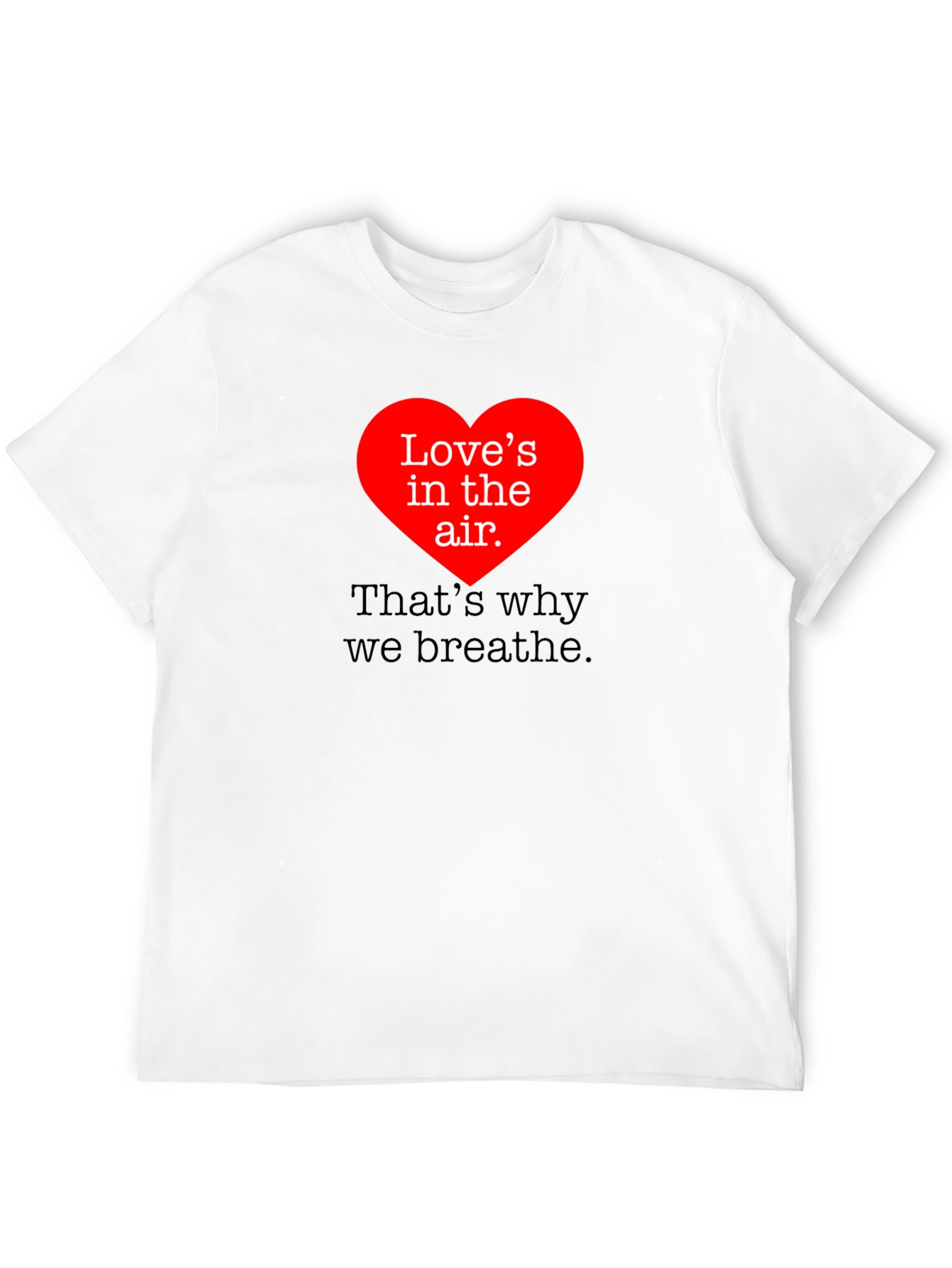 Black Love's In The Air Valentine's Day Black T-Shirt view 12