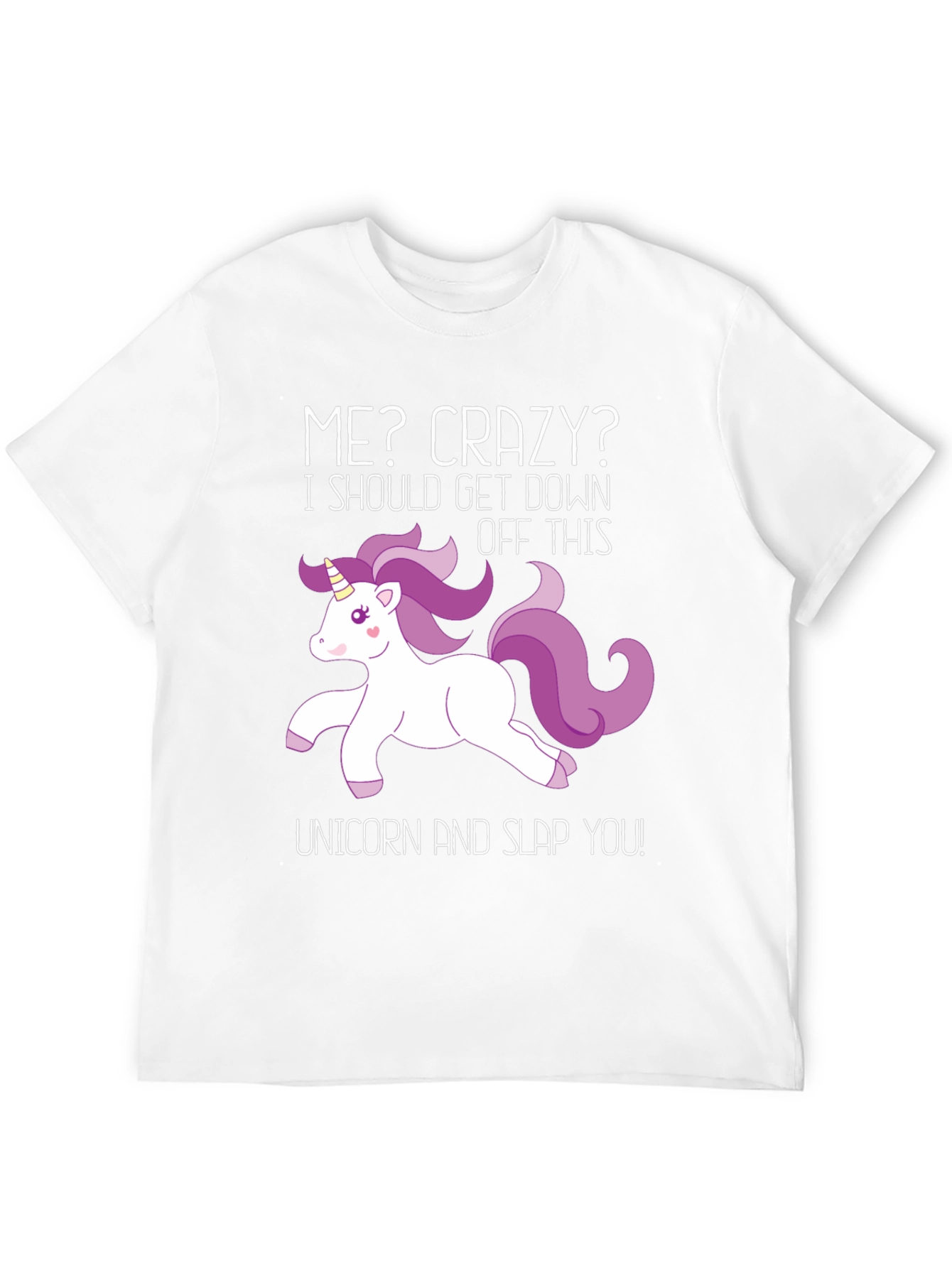 Black Me? Crazy Unicorn Graphic T-Shirt - Funny Novelty Tee view 12