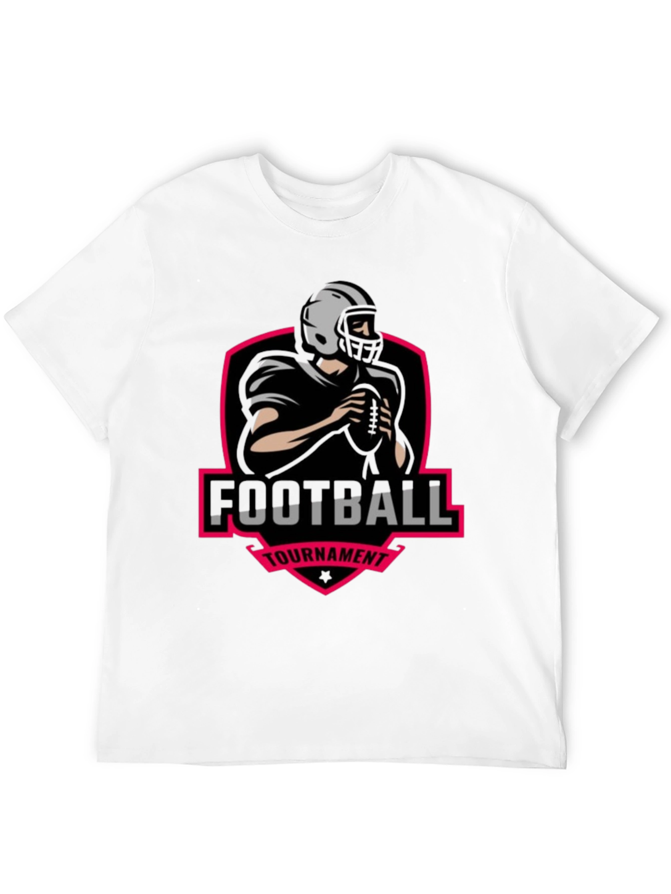 Black Football Tournament Graphic Tee view 12