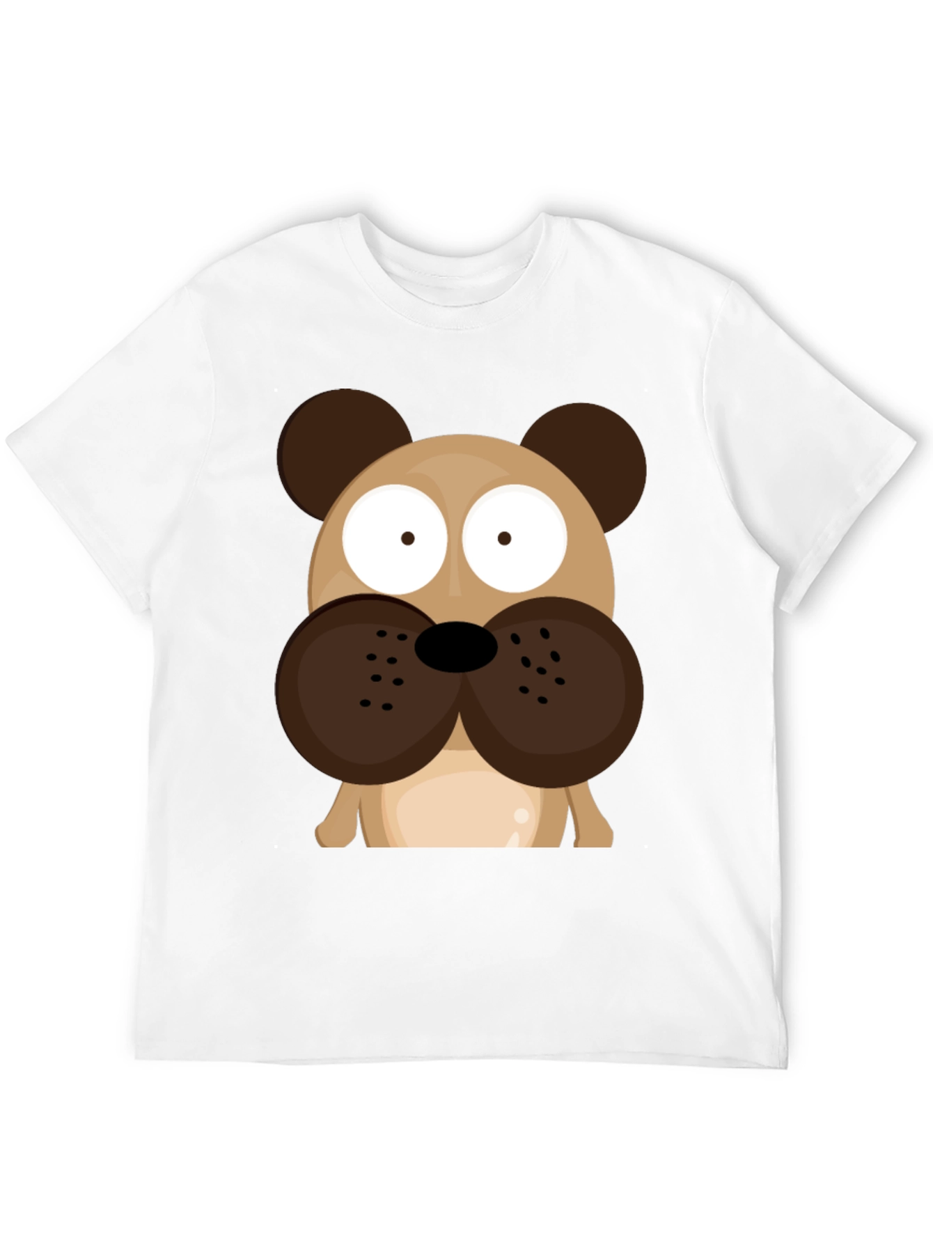 Black Cartoon Dog Graphic T-Shirt - Men's Black Tee view 12