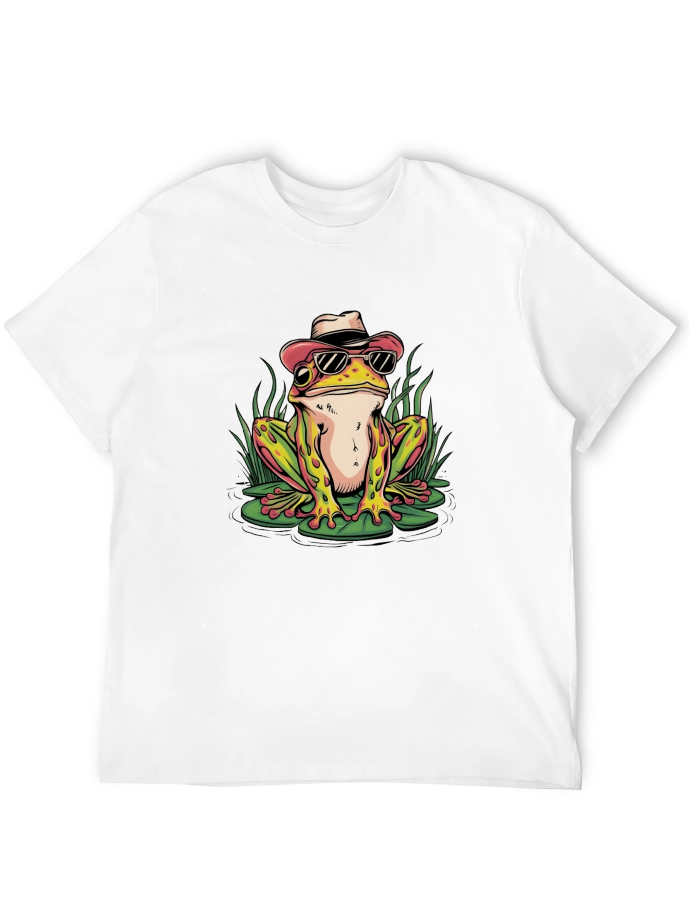 Black Frog with Hat Graphic T-Shirt view 12