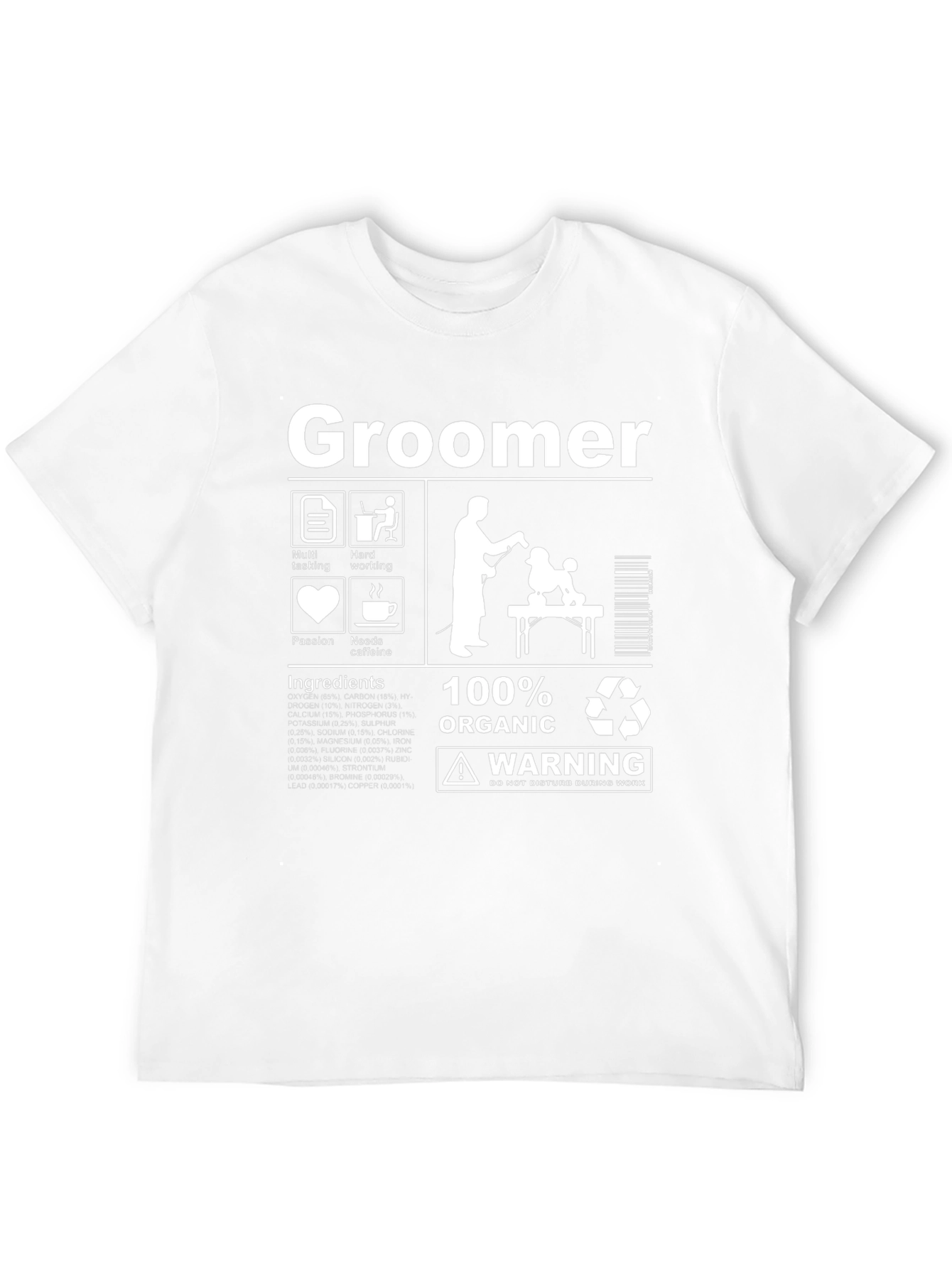 Black Funny Groomer T-Shirt view 12