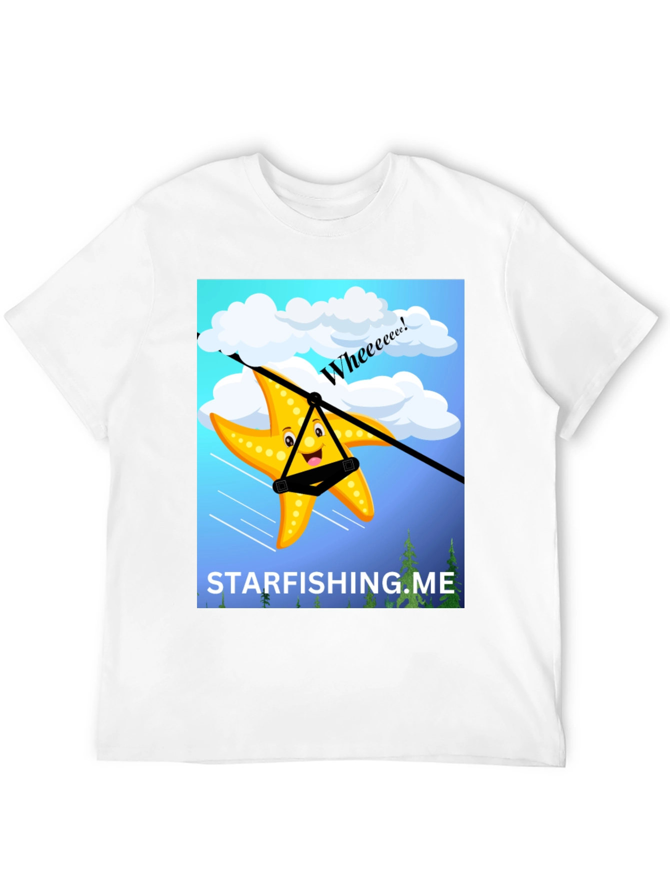 Black Starfishing.me Ziplining Starfish Graphic Tee view 12