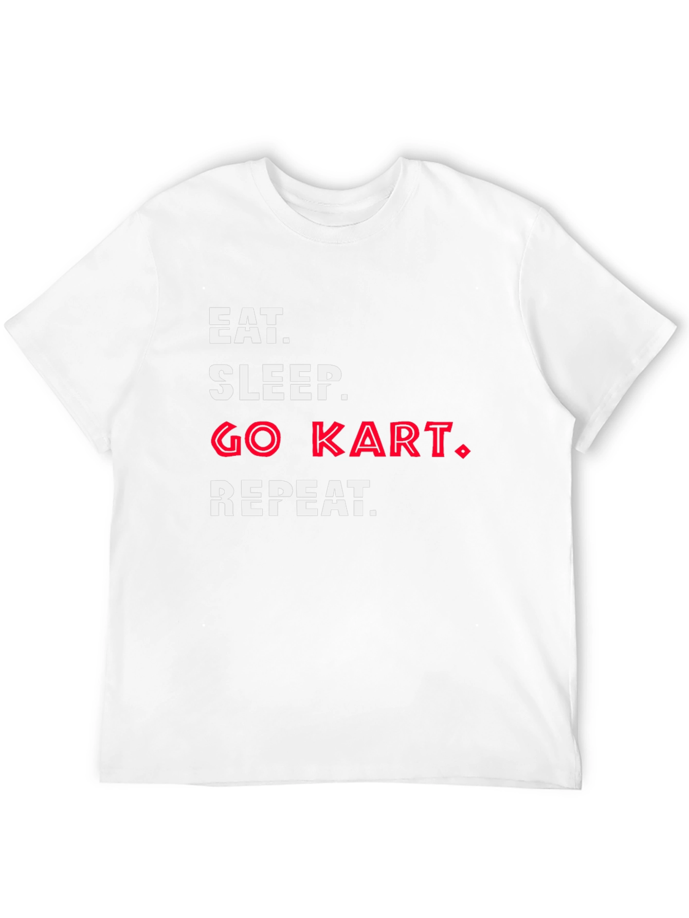 Black Eat Sleep Go Kart Repeat Black T-Shirt view 12