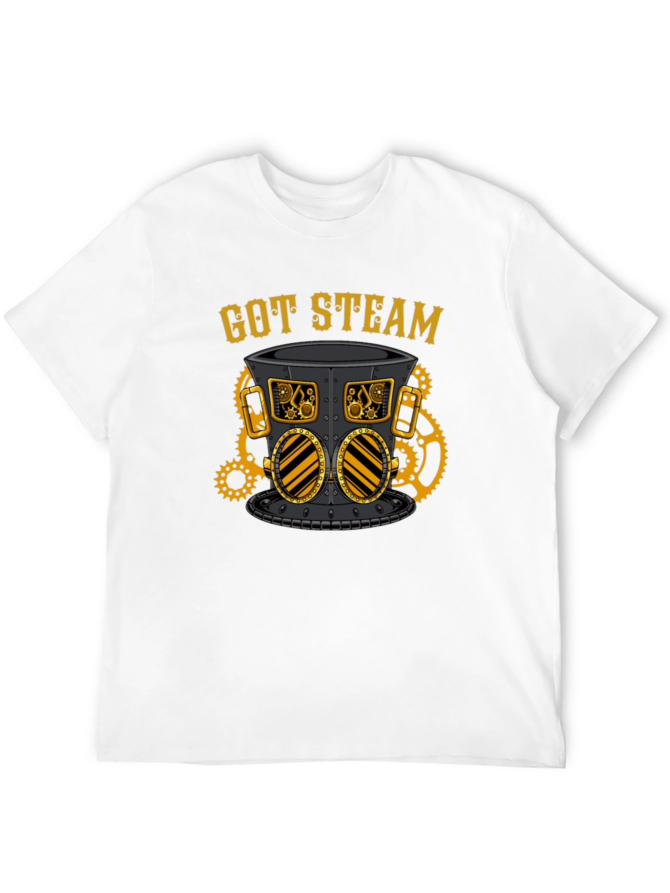 Black Steampunk "Got Steam" Graphic Tee view 12