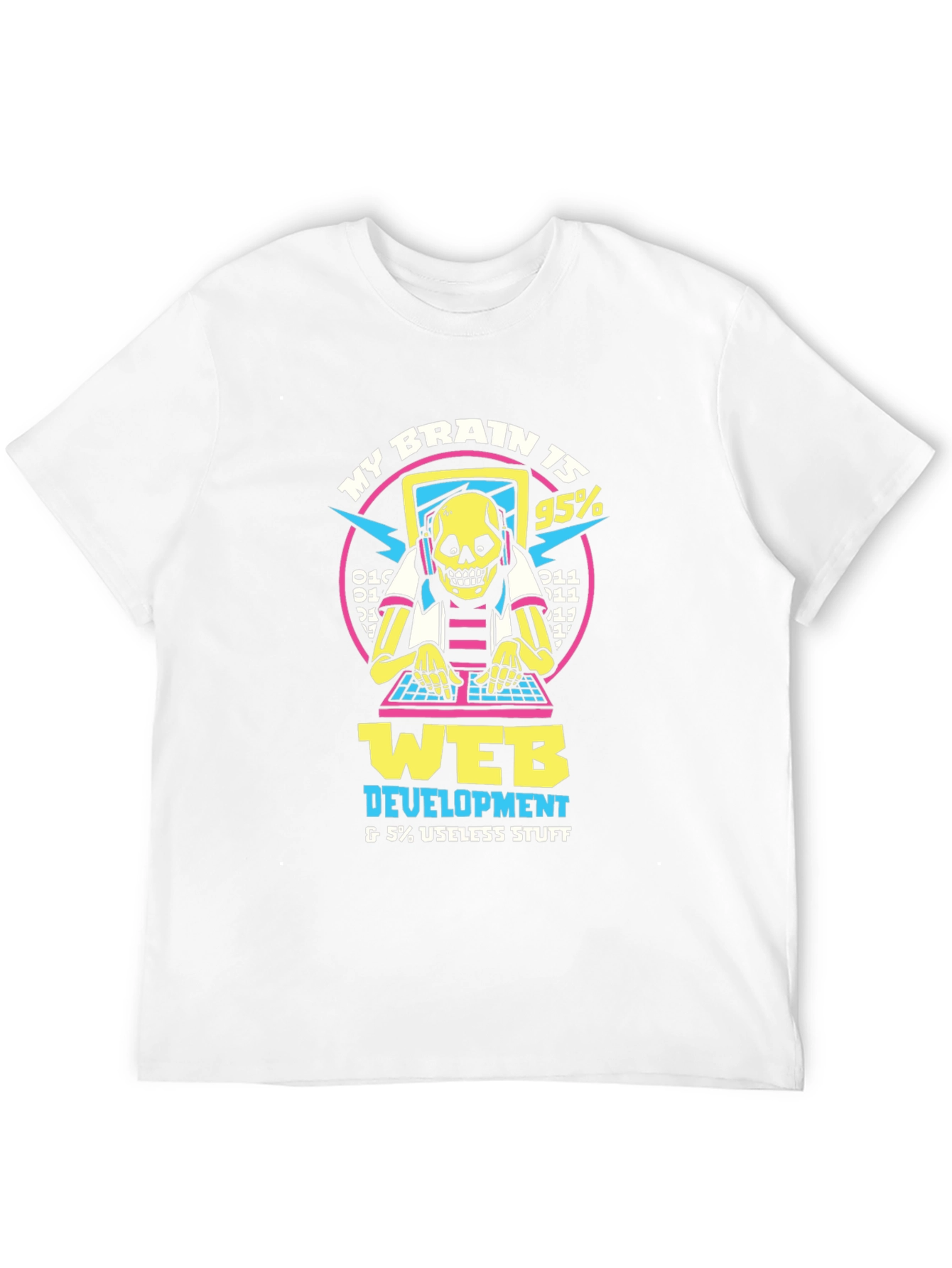 Black Web Developer Brain T-Shirt - Coding Humor Apparel view 12