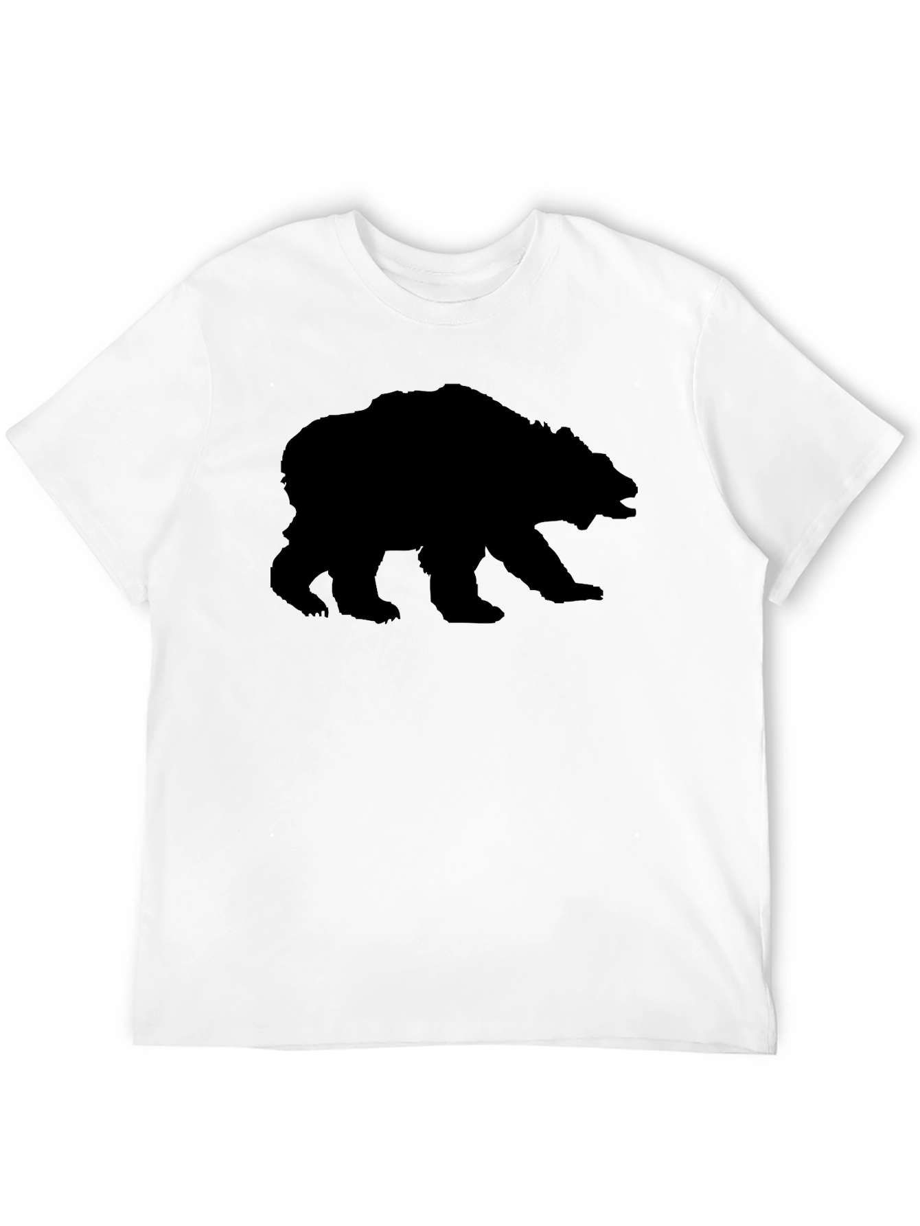 Black Bear Silhouette Graphic Print T-Shirt view 12