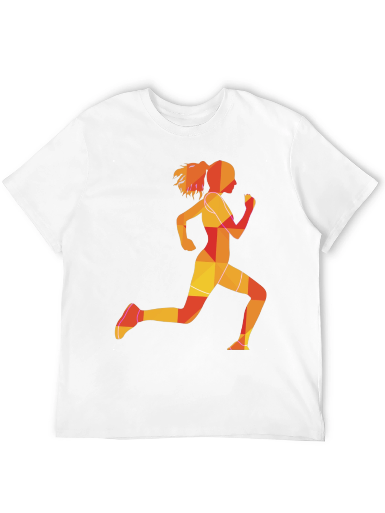 Black Running Girl Graphic Tee - Black Unisex T-Shirt view 12