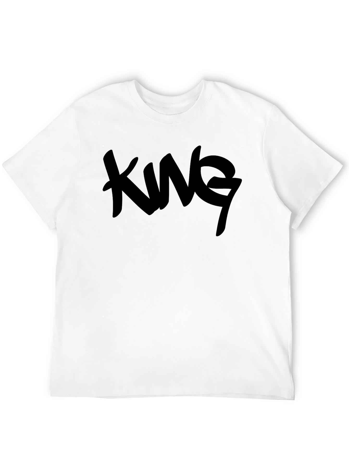 Black King Graphic Print Men's Black T-Shirt view 12