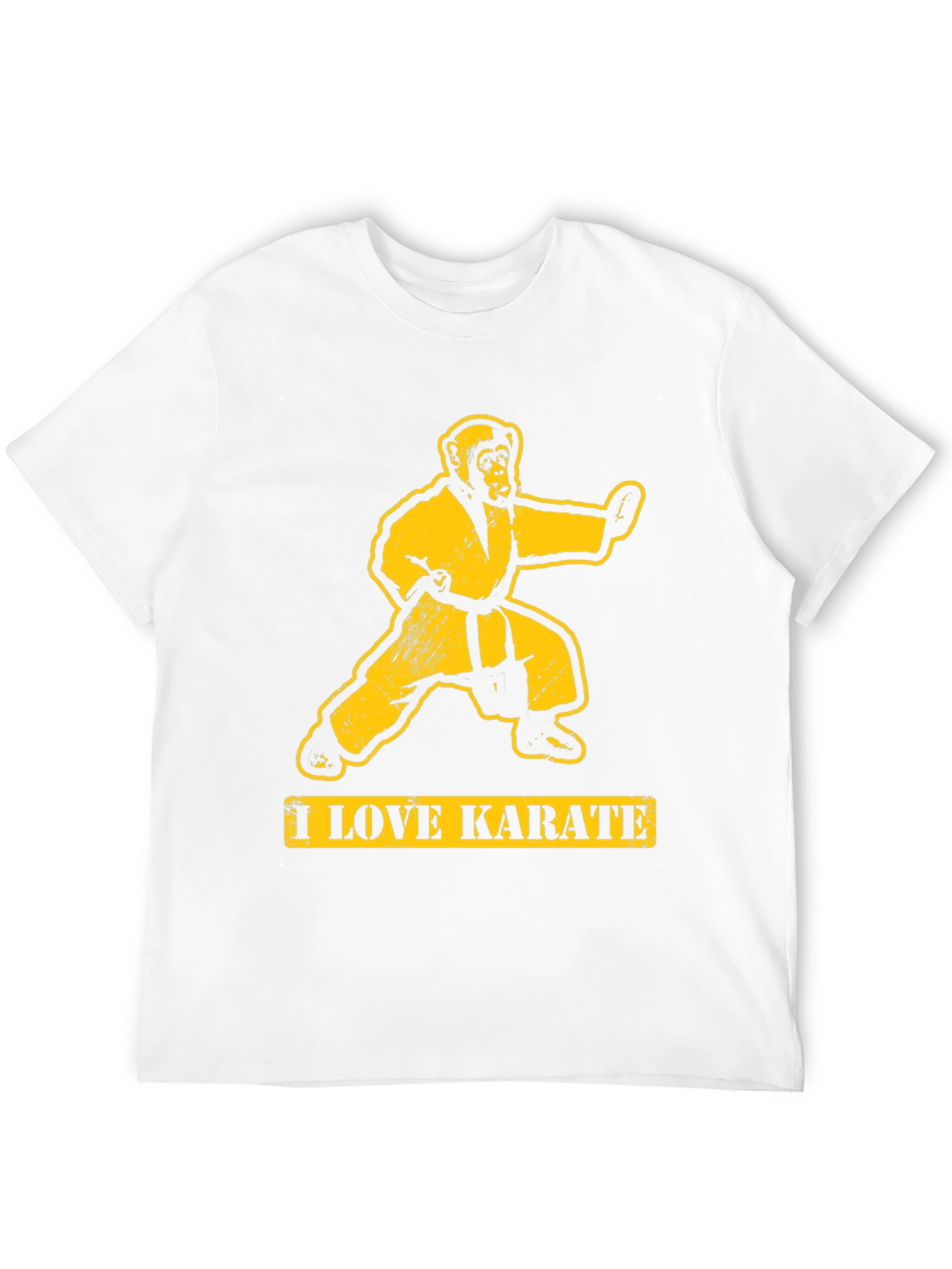 Black I Love Karate Monkey Graphic T-Shirt view 12