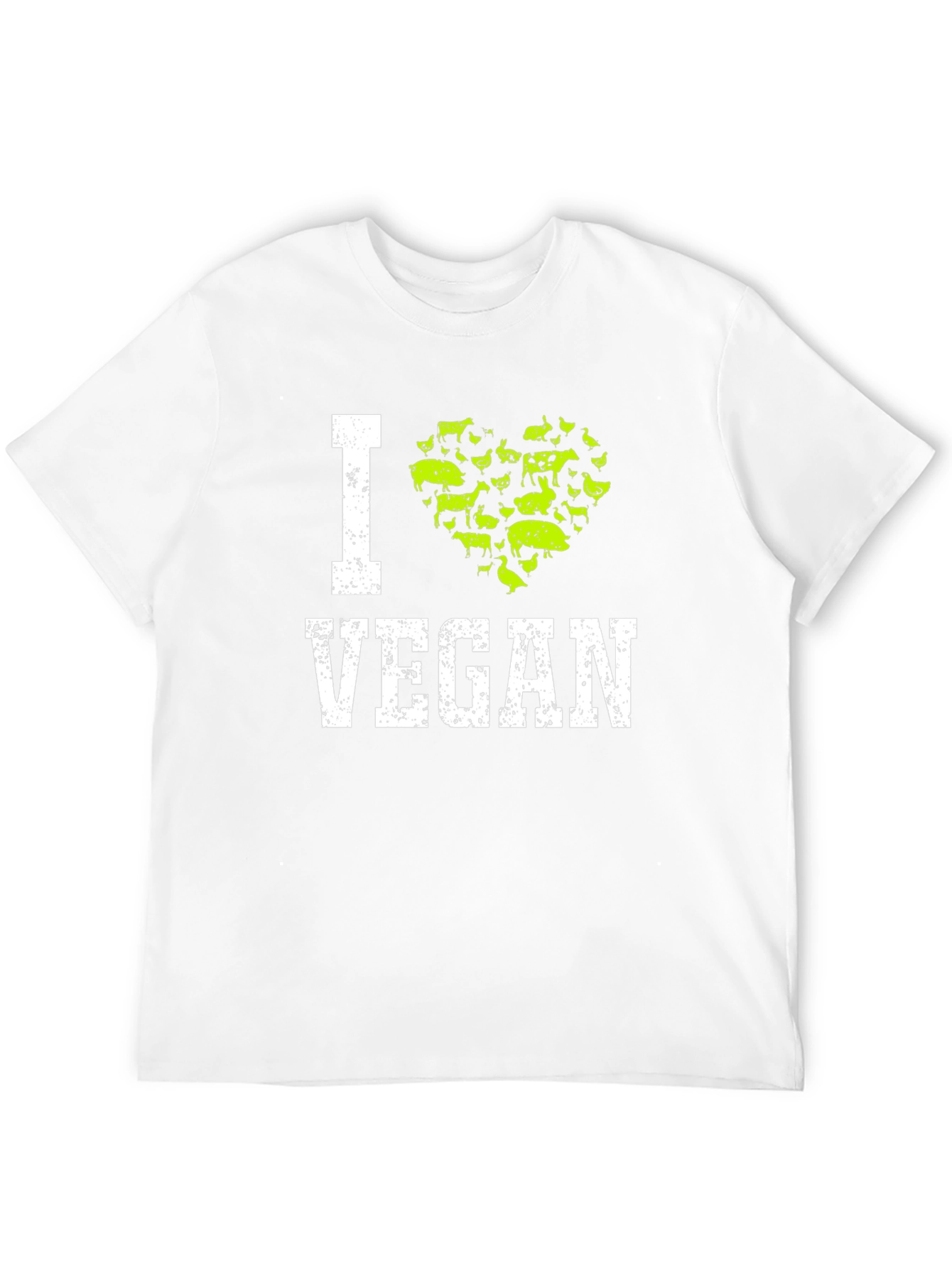 Black I Heart Vegan Graphic T-Shirt - Animal Lover Tee view 12