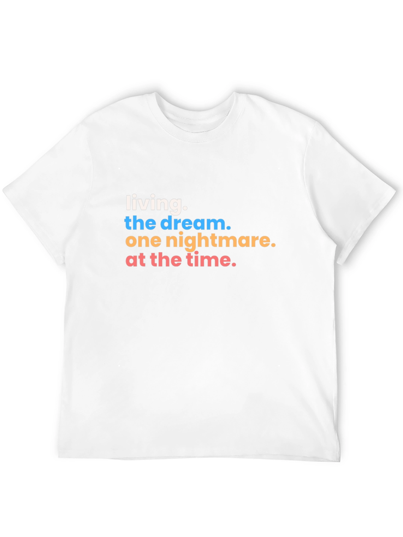 Black Living the Dream Graphic Tee - Funny Slogan T-Shirt view 12