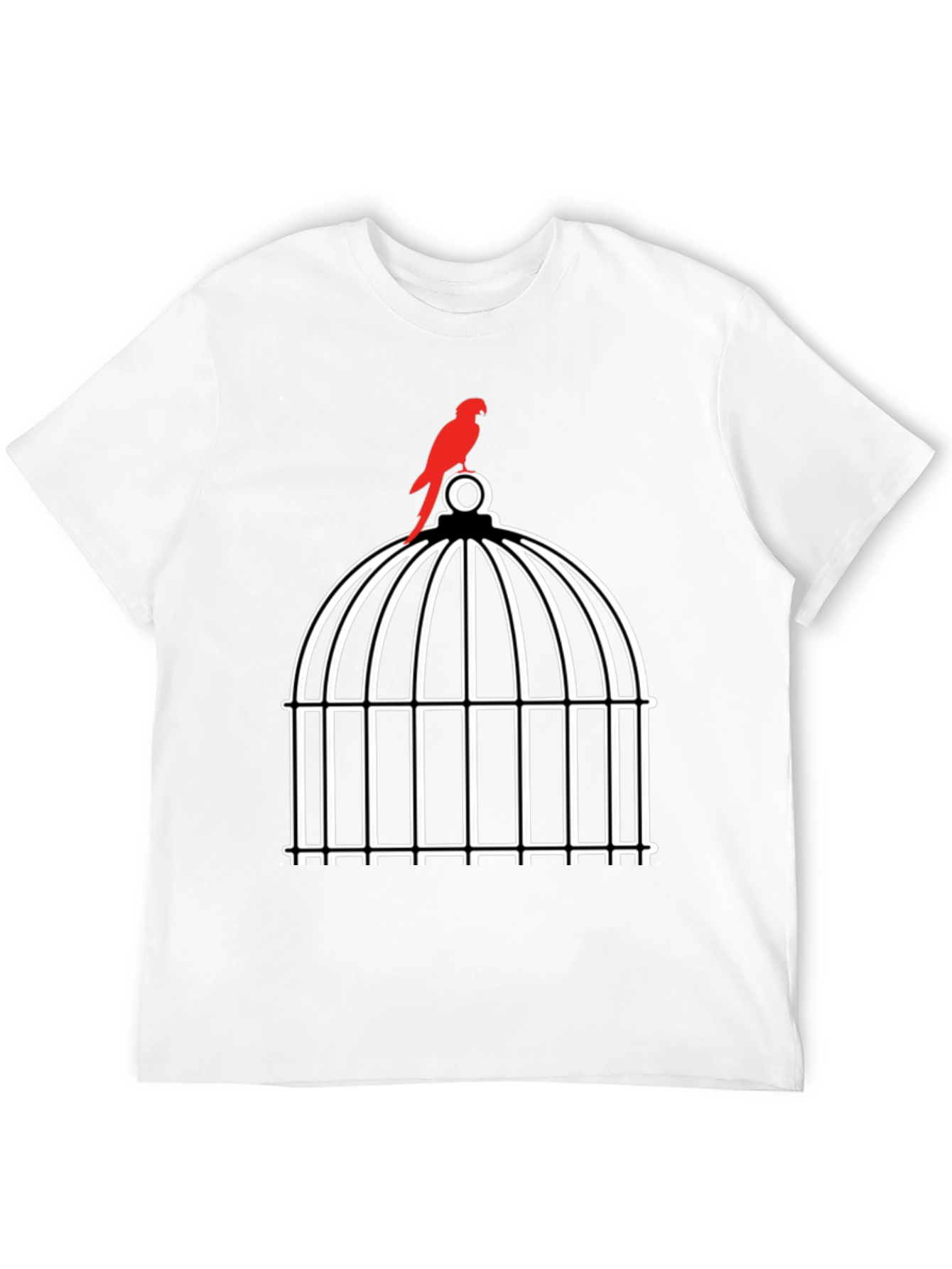 Black Birdcage Graphic Tee - Unique Design view 12