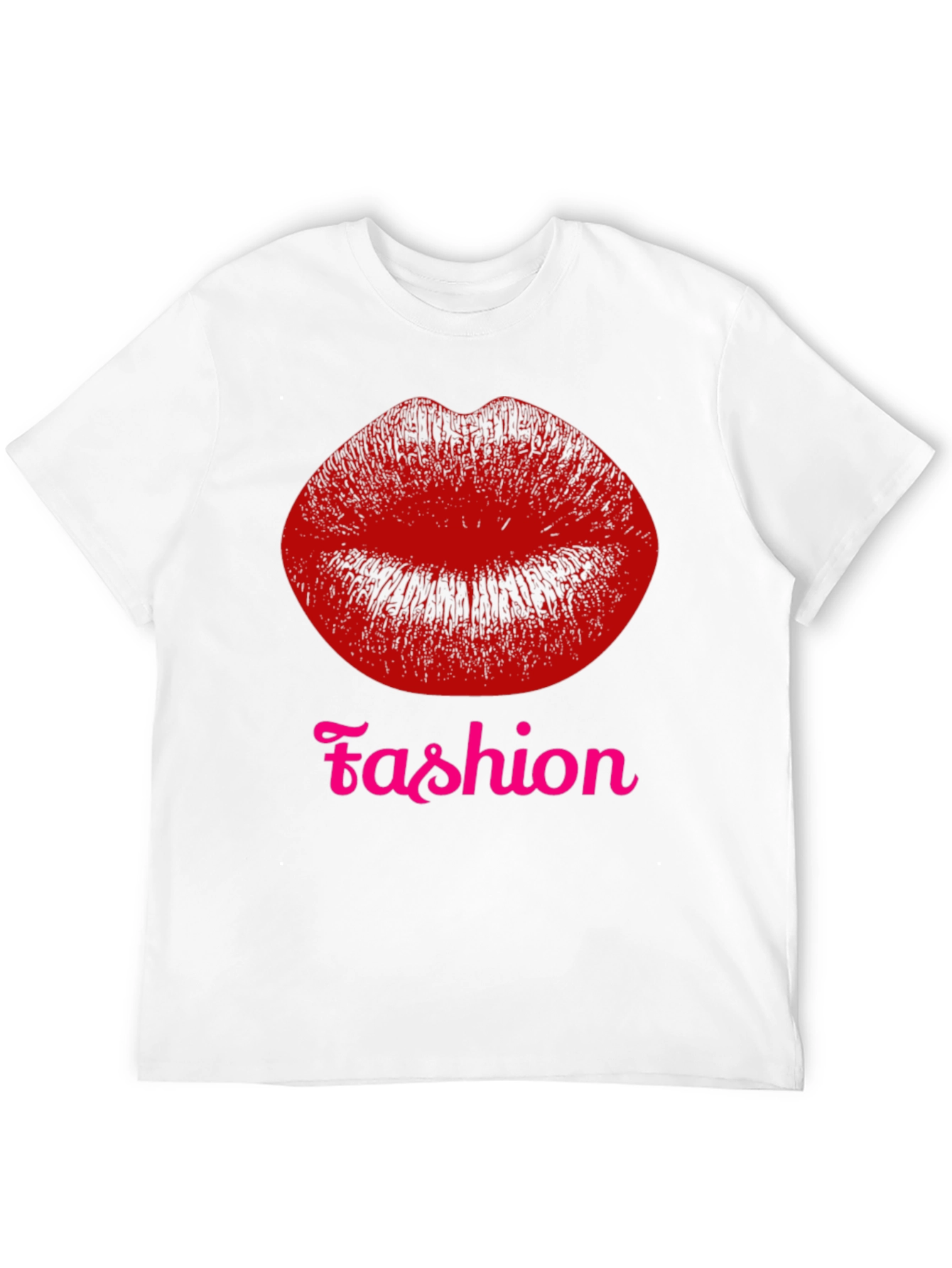 Black Fashion Lips Graphic Tee - Black T-Shirt view 12