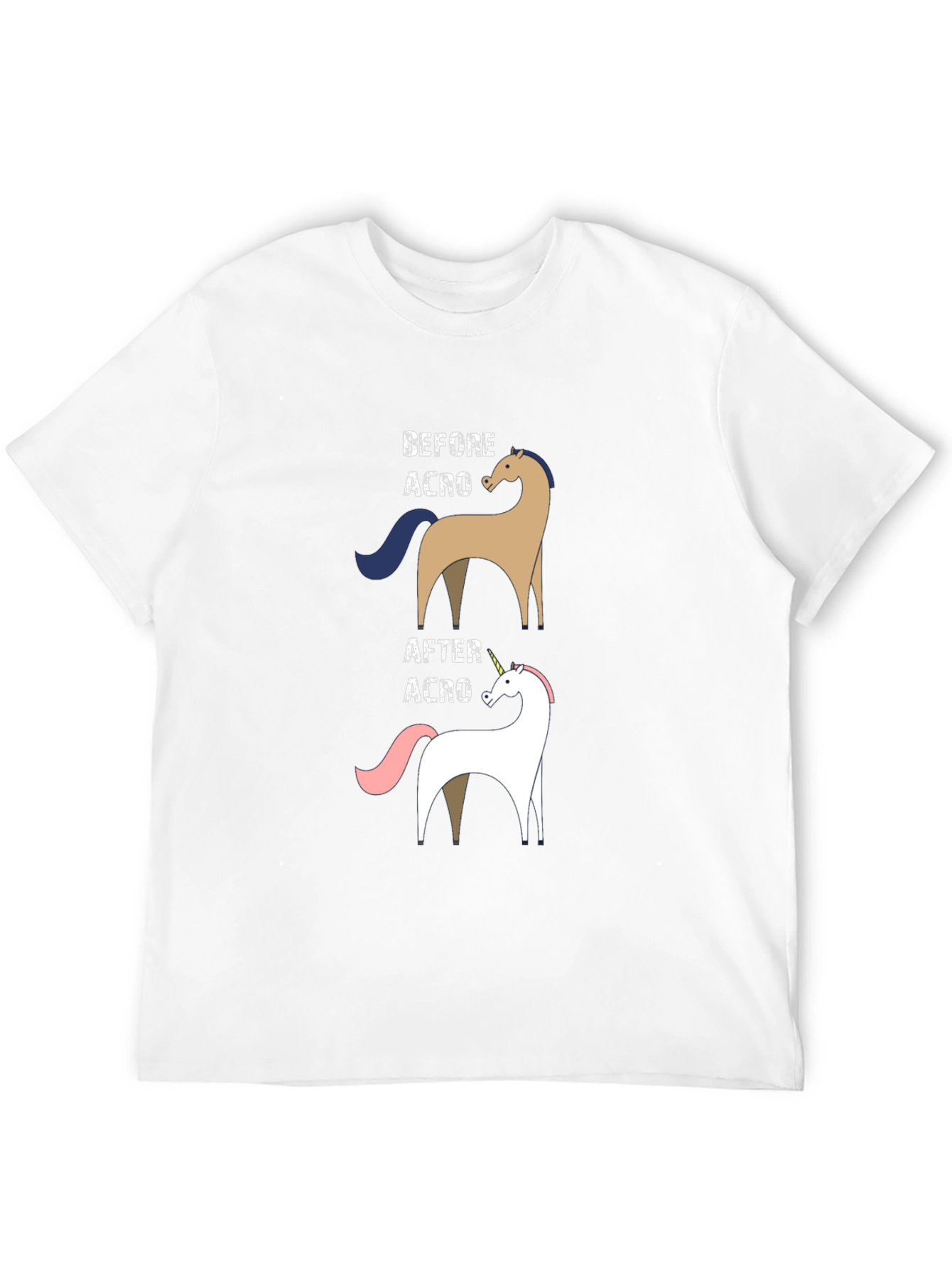 Black Funny Acro Unicorn T-Shirt view 12
