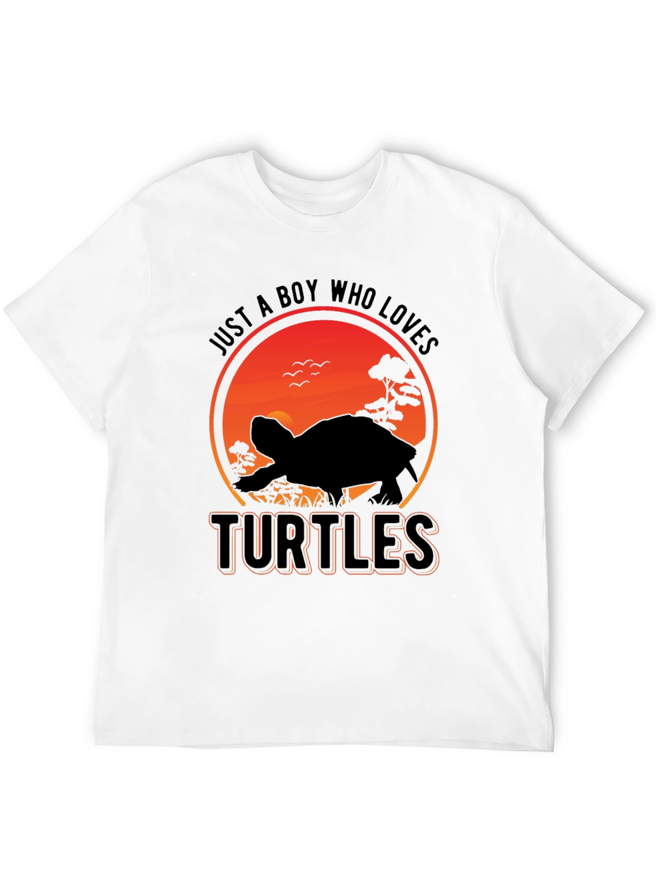 Black Turtle Lover T-Shirt - Just a Boy Who Loves Turtles Graphic Tee view 12
