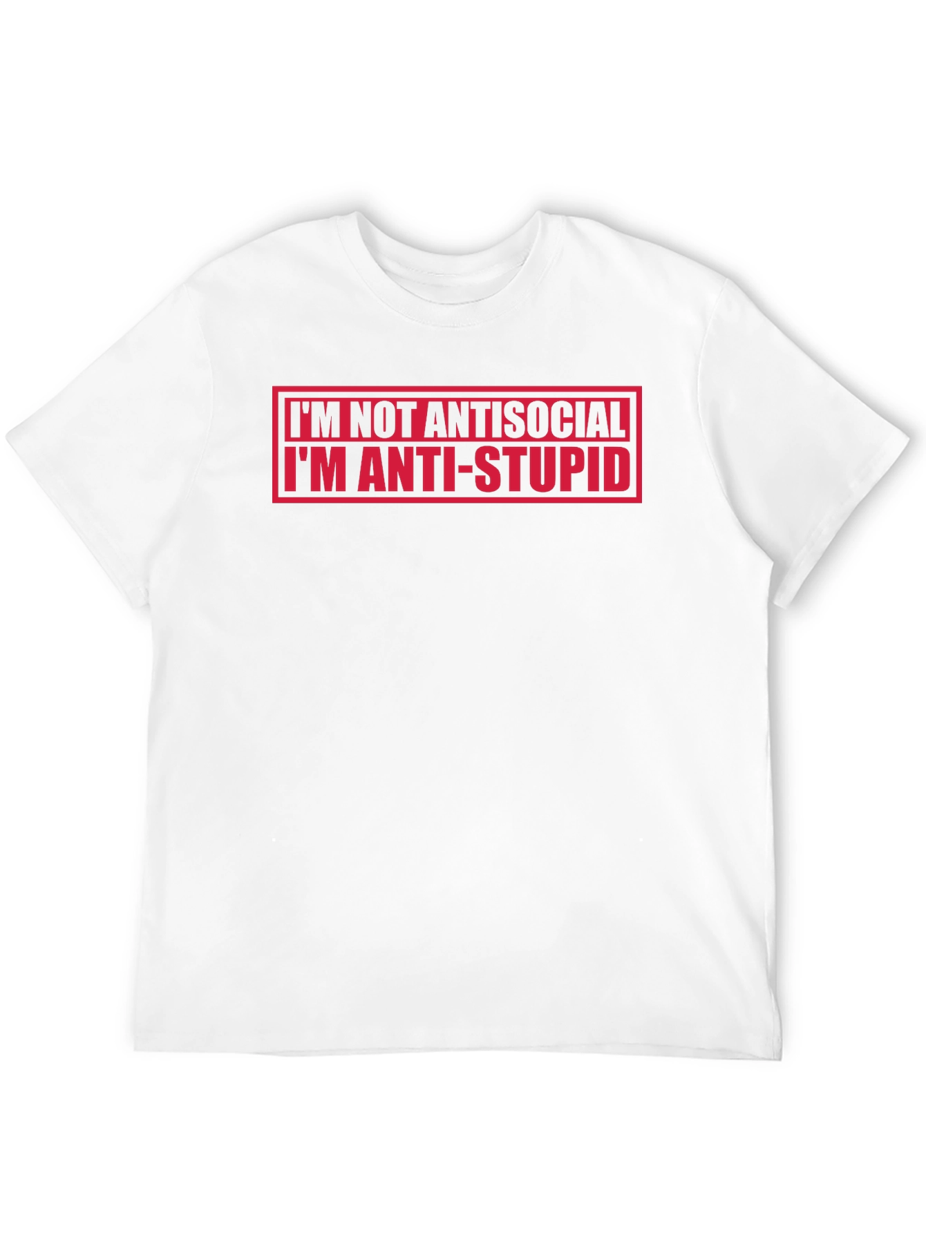 Black Anti-Stupid Statement Black T-Shirt view 12