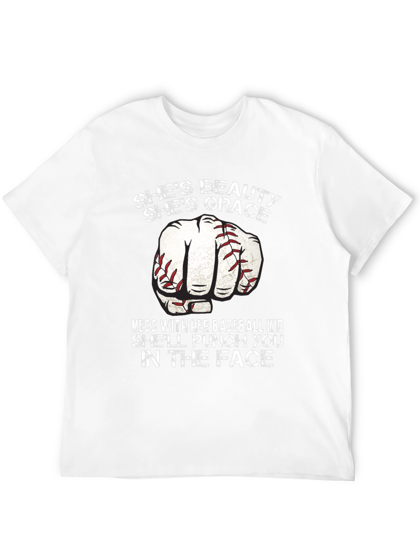Black Baseball Mom Punch T-Shirt - Beauty and Grace view 12