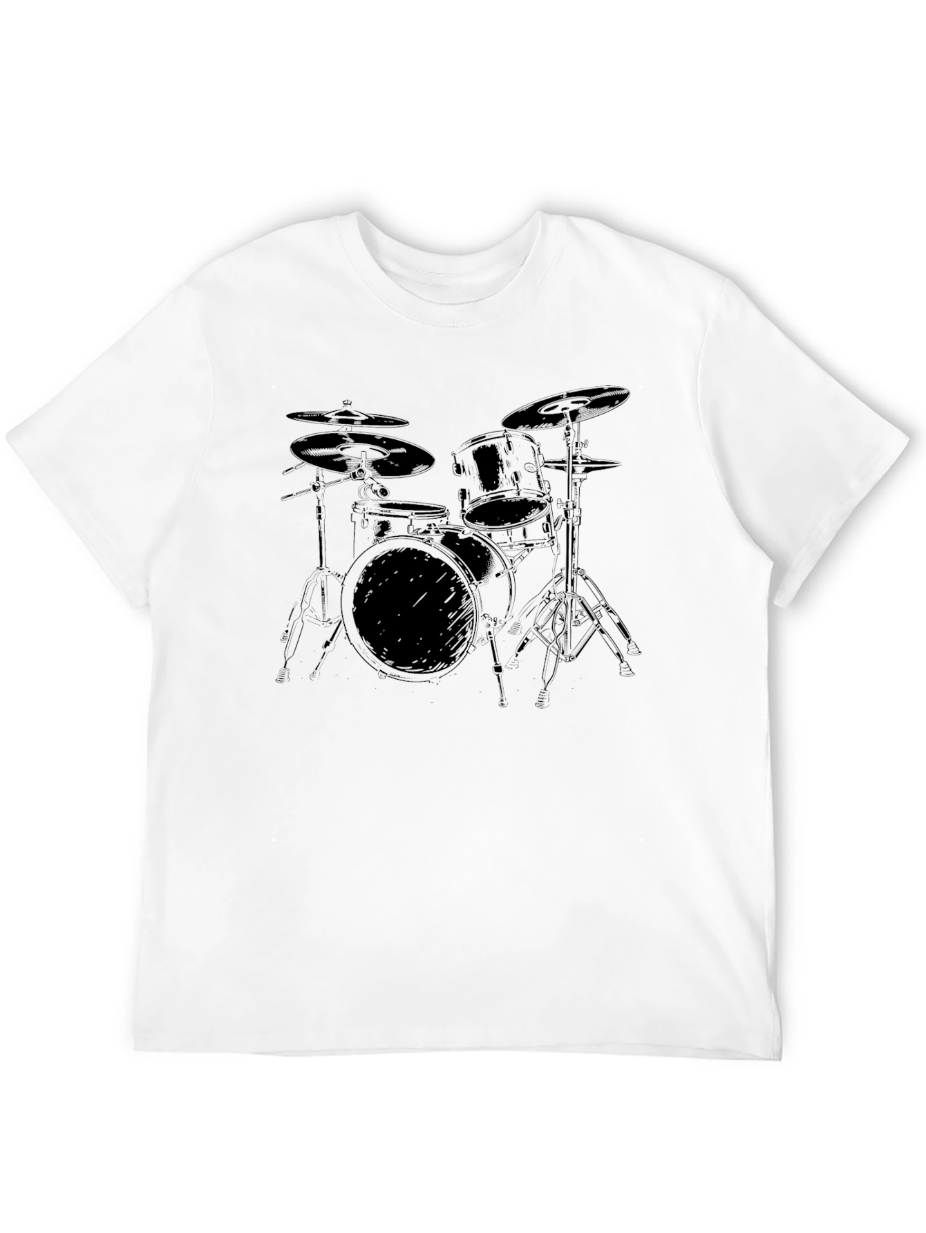 Black Drum Kit Graphic T-Shirt - Musician Tee view 12