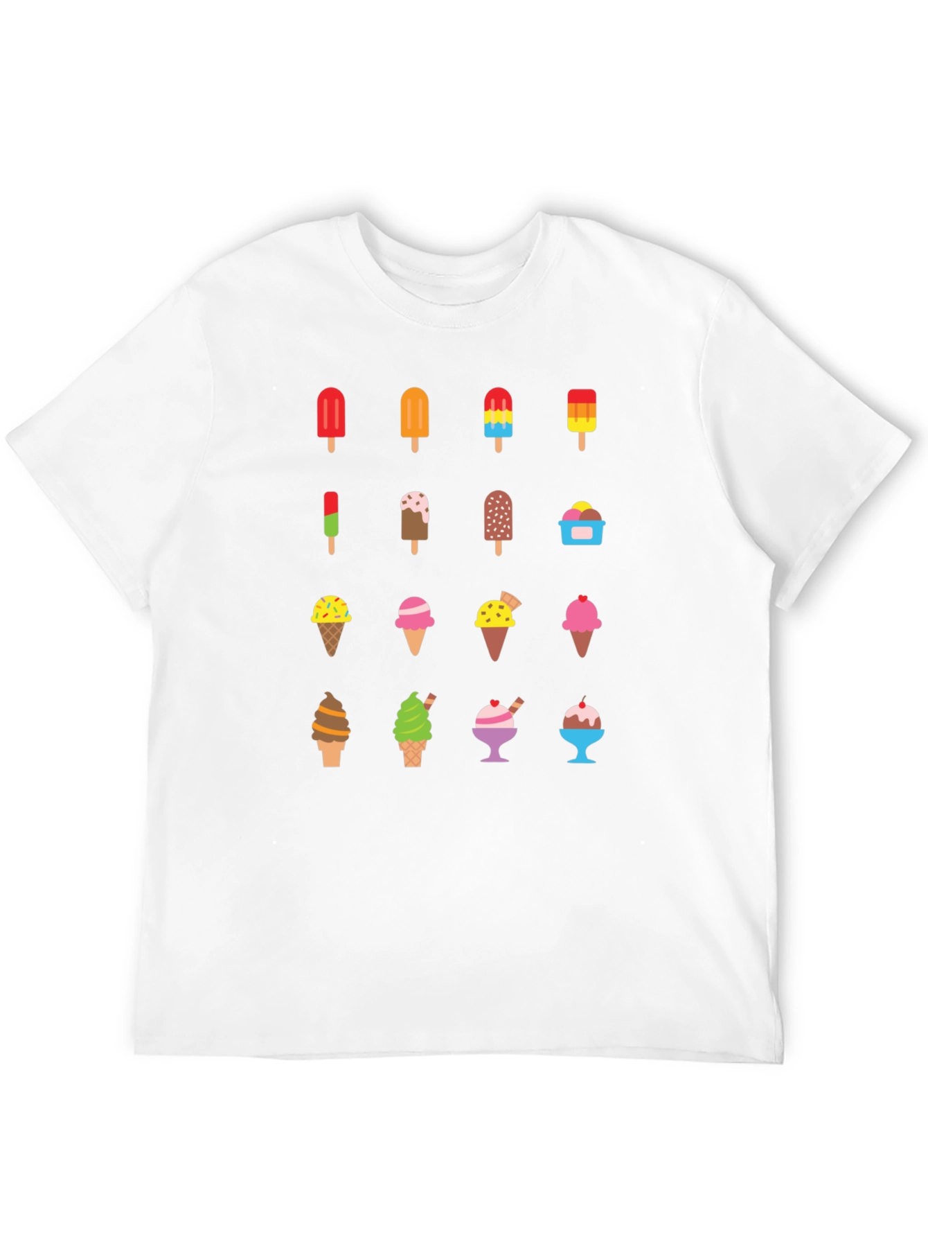 Black Ice Cream Graphic Print Black T-Shirt view 12