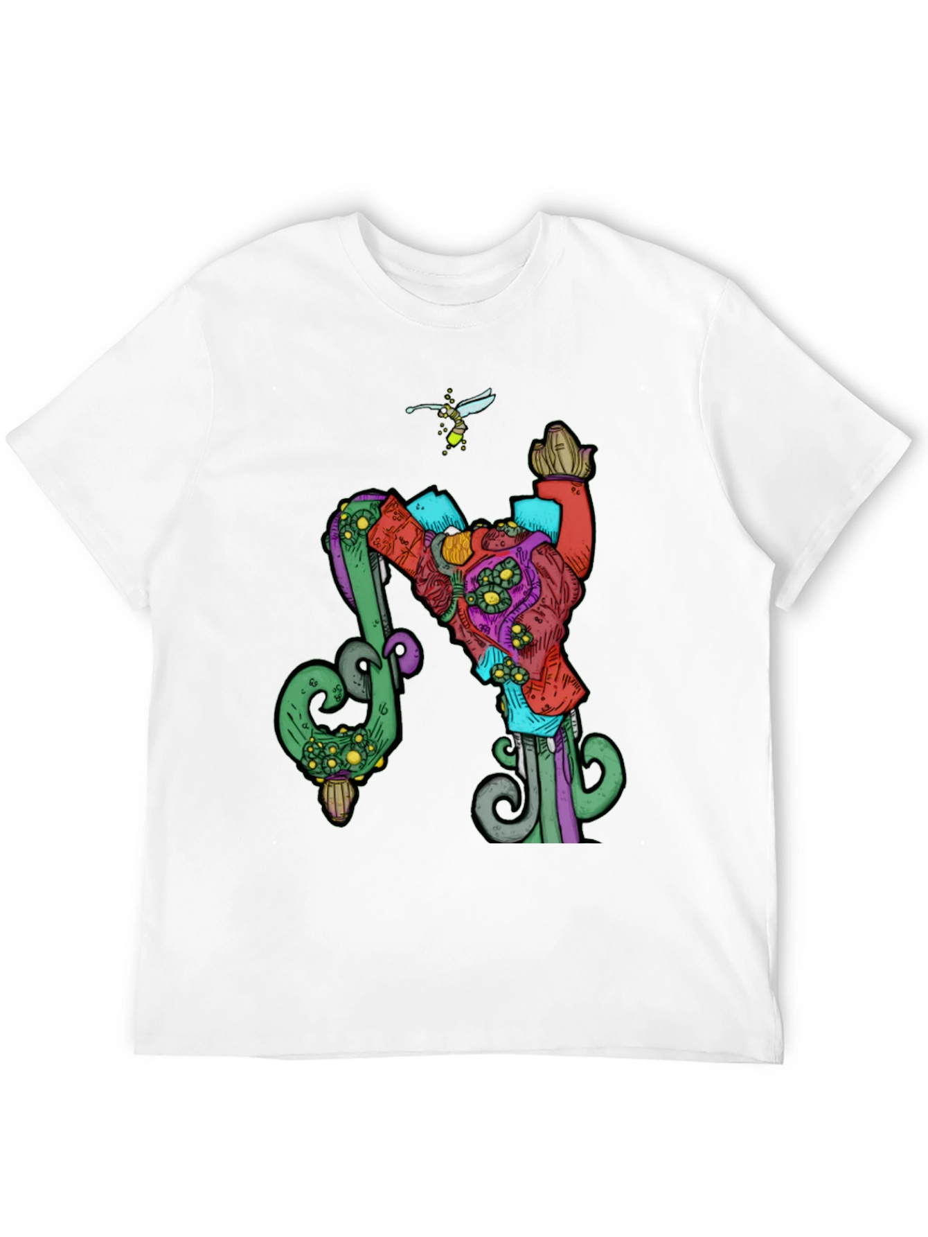 Whimsical Graphic Tee - Firefly Design - 12
