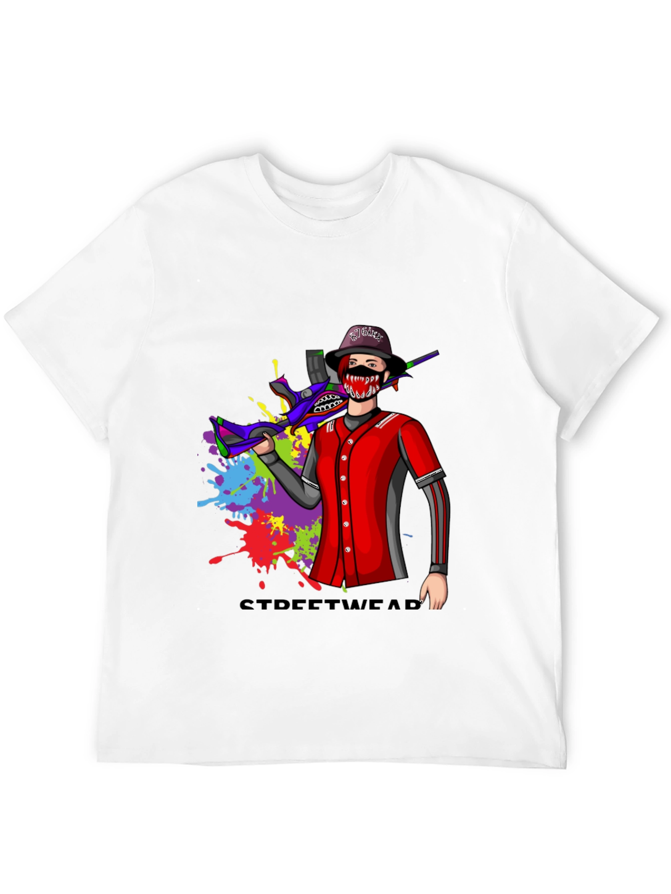 Black Streetwear Style Graphic T-Shirt - Bold Design view 12
