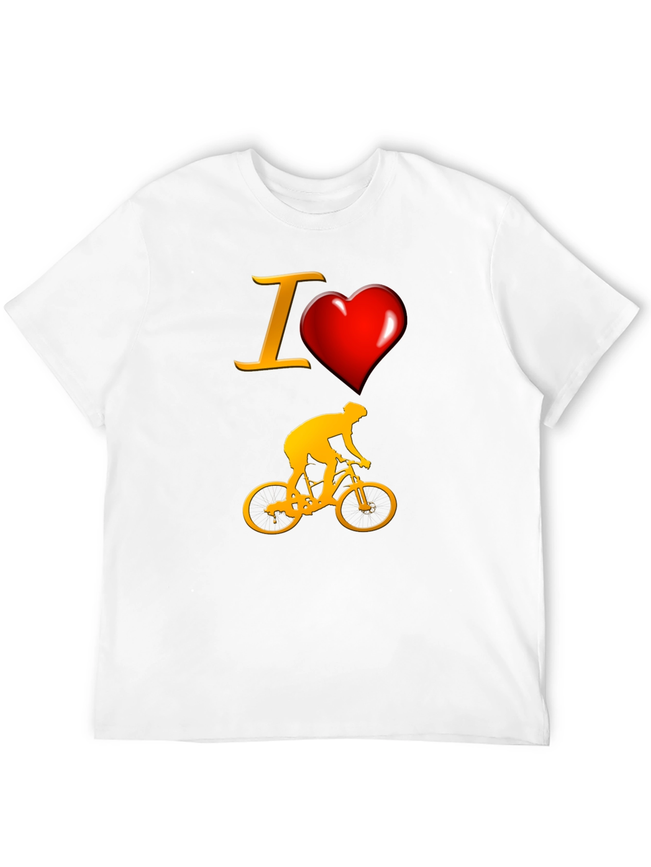 Black I Love Biking T-Shirt - Sporty Cyclist Tee view 12