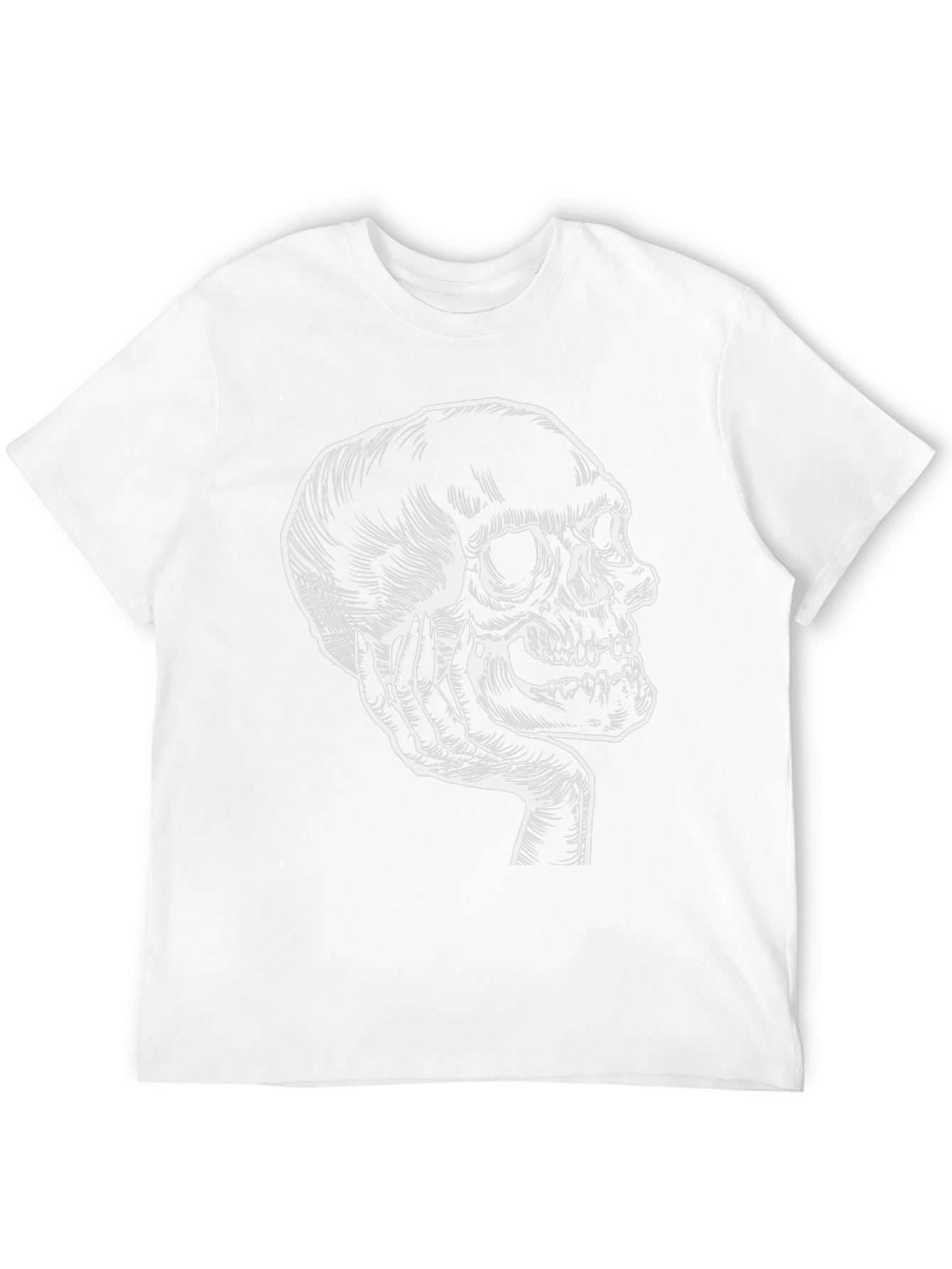 Skull Hand Graphic Tee - Black Cotton T-Shirt - 12
