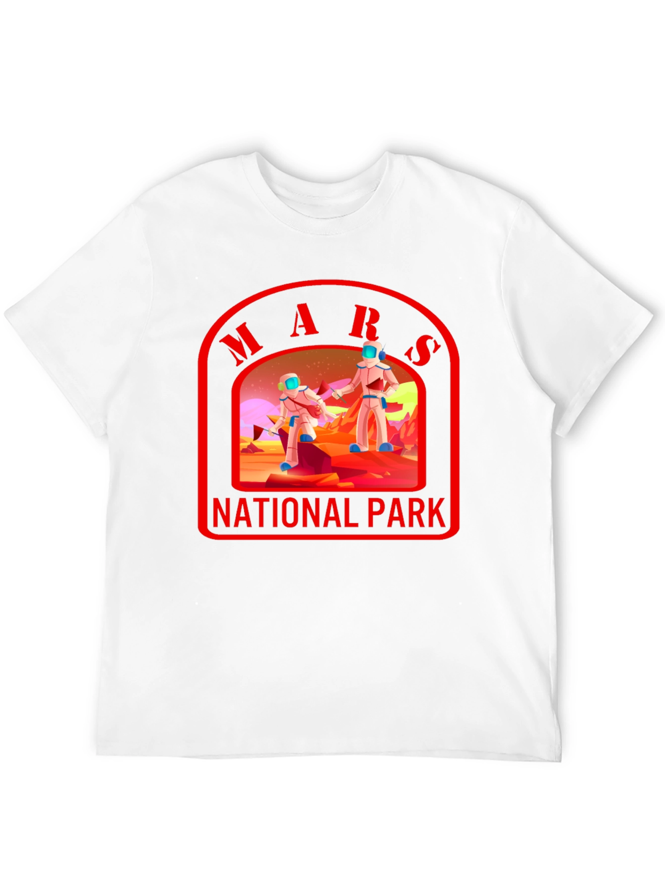 Mars National Park T-Shirt, Space Graphic Tee - 12
