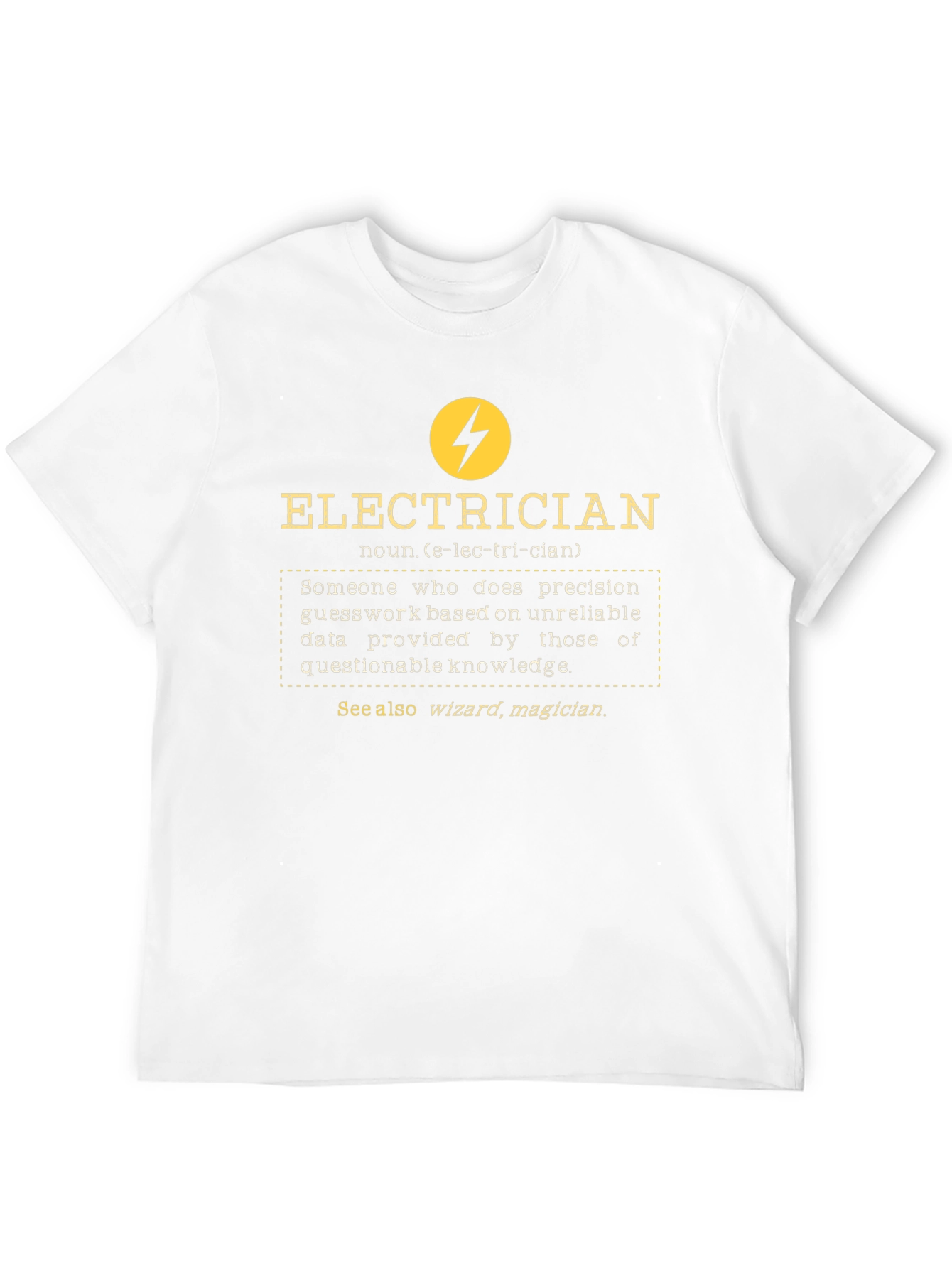 Black Electrician Definition Graphic Tee - Black view 12