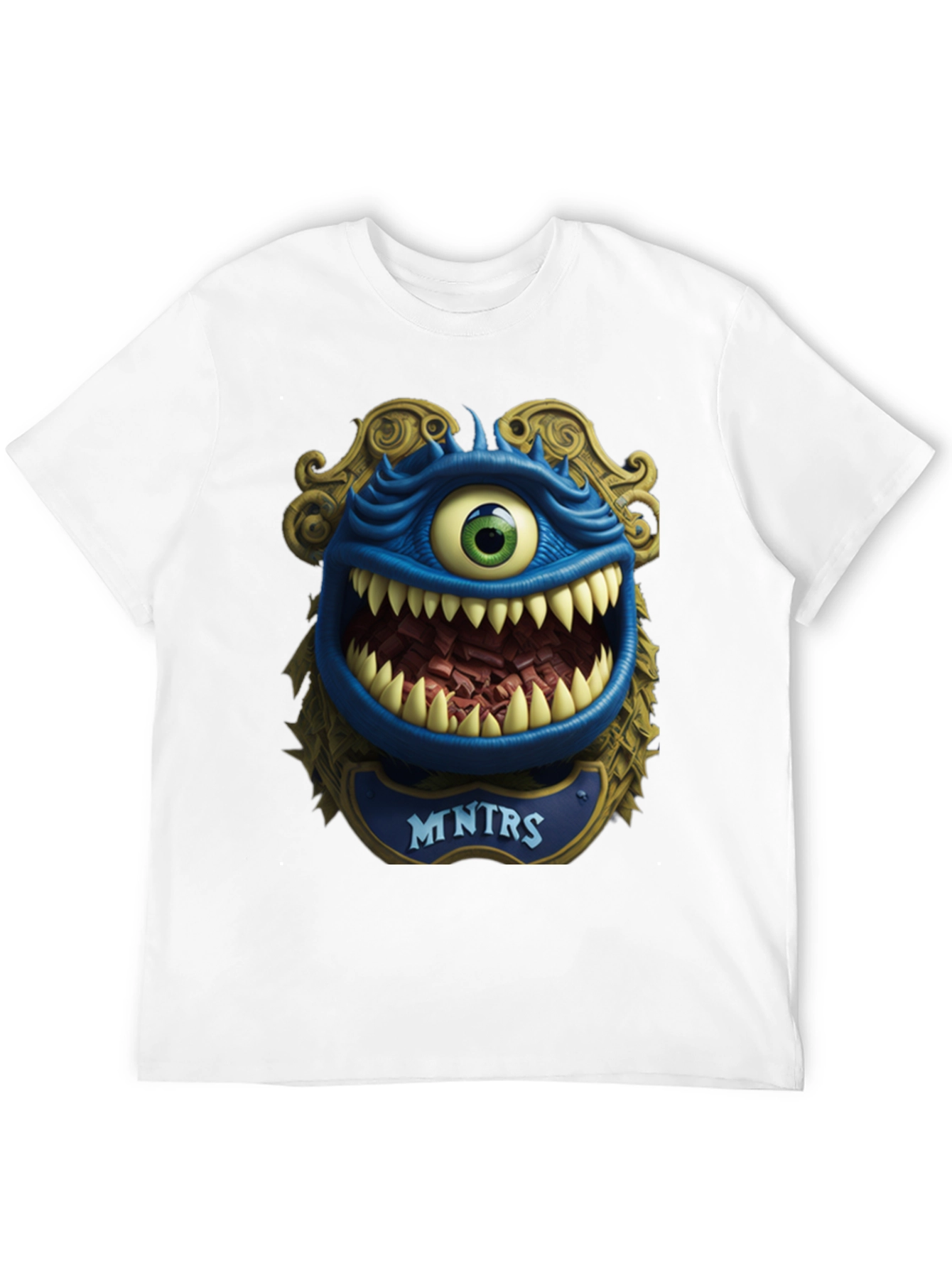 Black Monster Graphic T-Shirt: Mntrs Design view 12