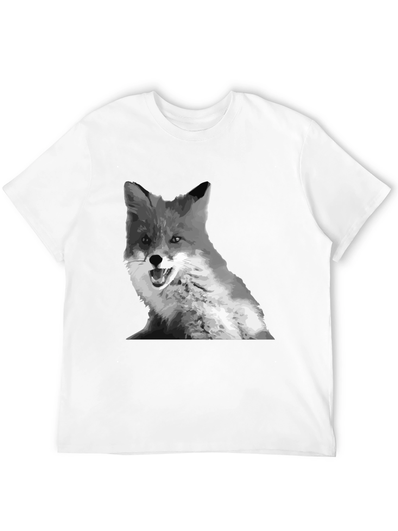 Black Fox Graphic Print Crew Neck T-Shirt view 12