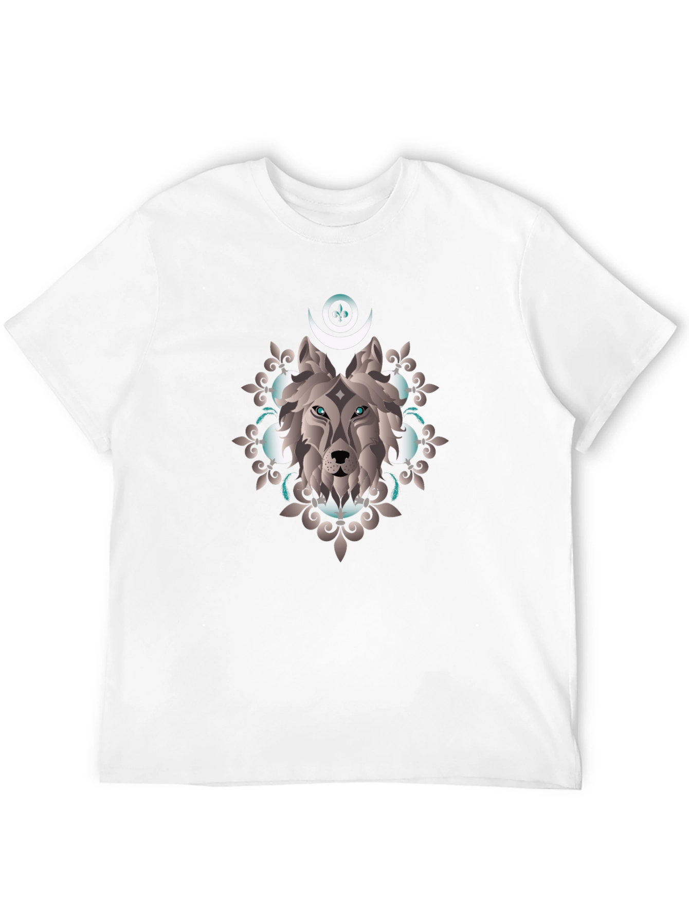 Black Mystic Wolf Graphic T-Shirt - Black view 12