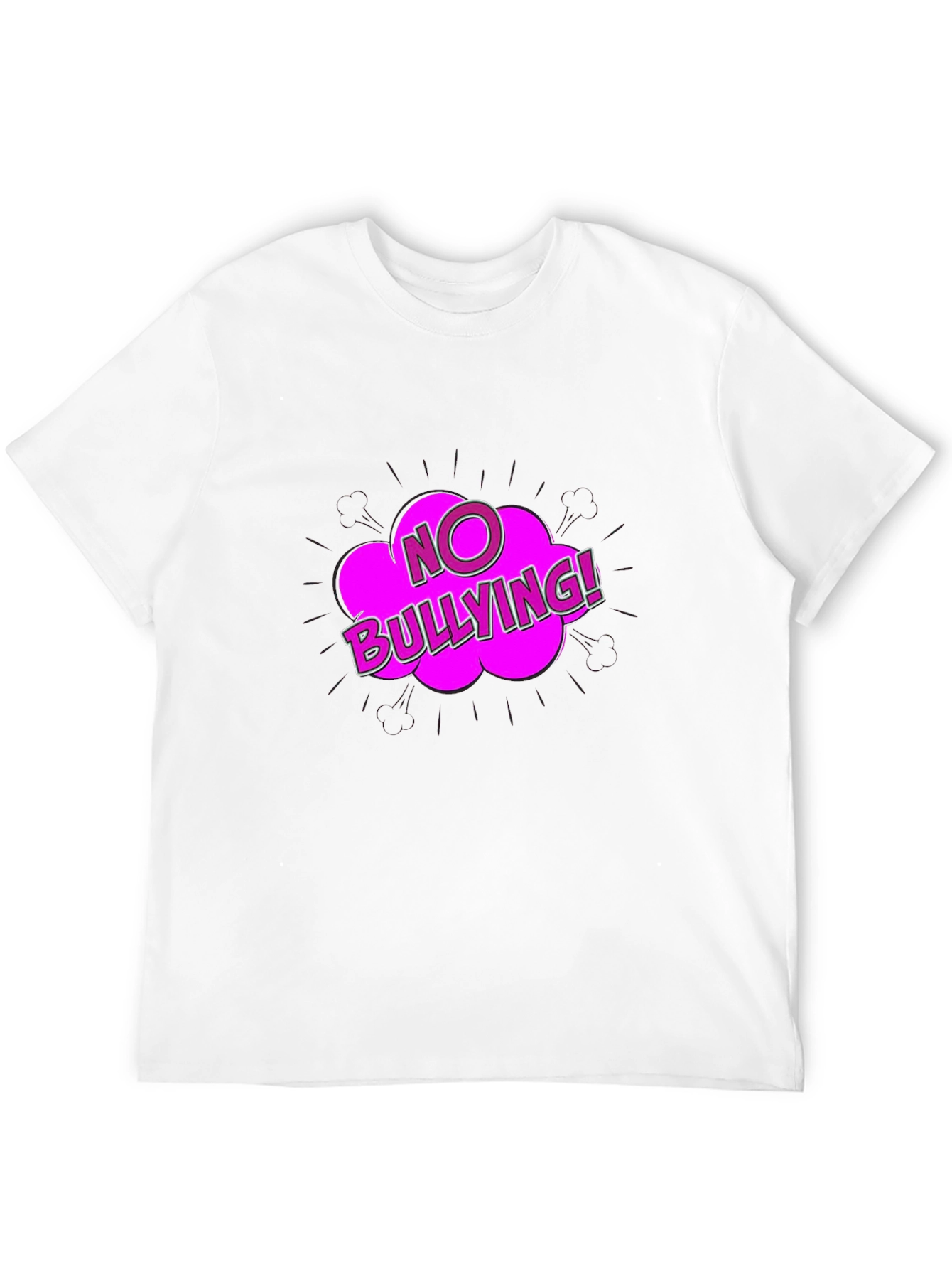 Black No Bullying T-Shirt view 12