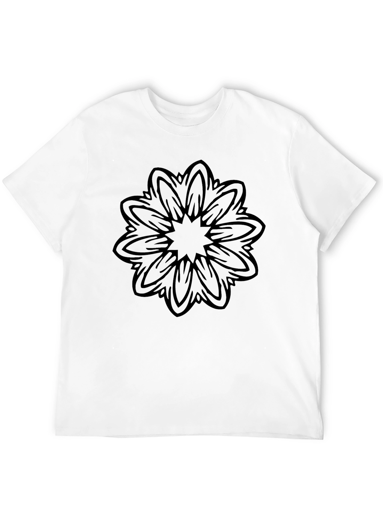 Black Black Mandala Graphic Tee - Men's Casual Fashion view 12