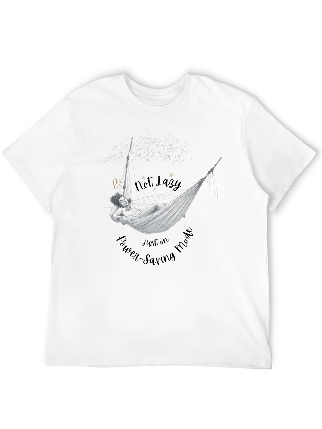 Black Not Lazy T-Shirt: Power-Saving Mode Graphic Tee view 12