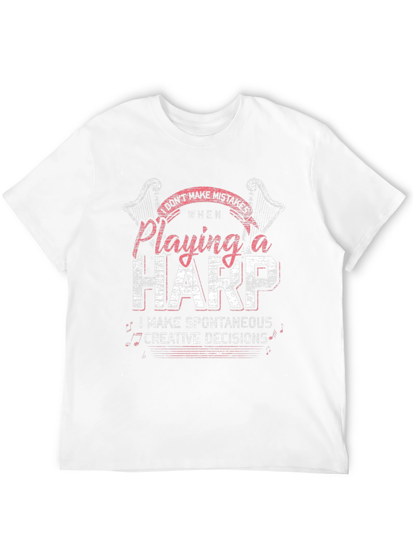 Black Harp Player Graphic T-Shirt - Spontaneous Creative Decisions view 12