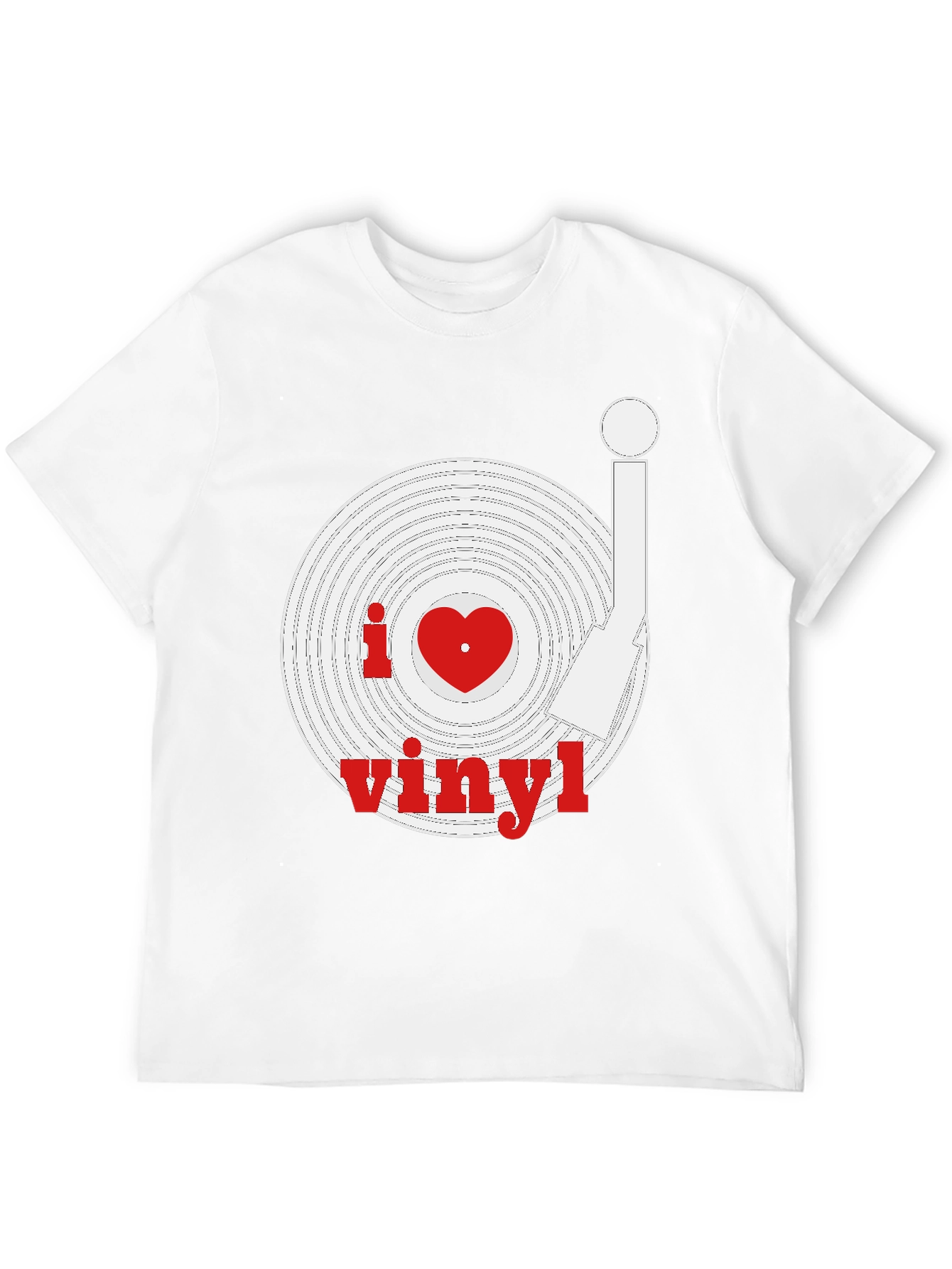 Black I Heart Vinyl Record Black T-Shirt view 12