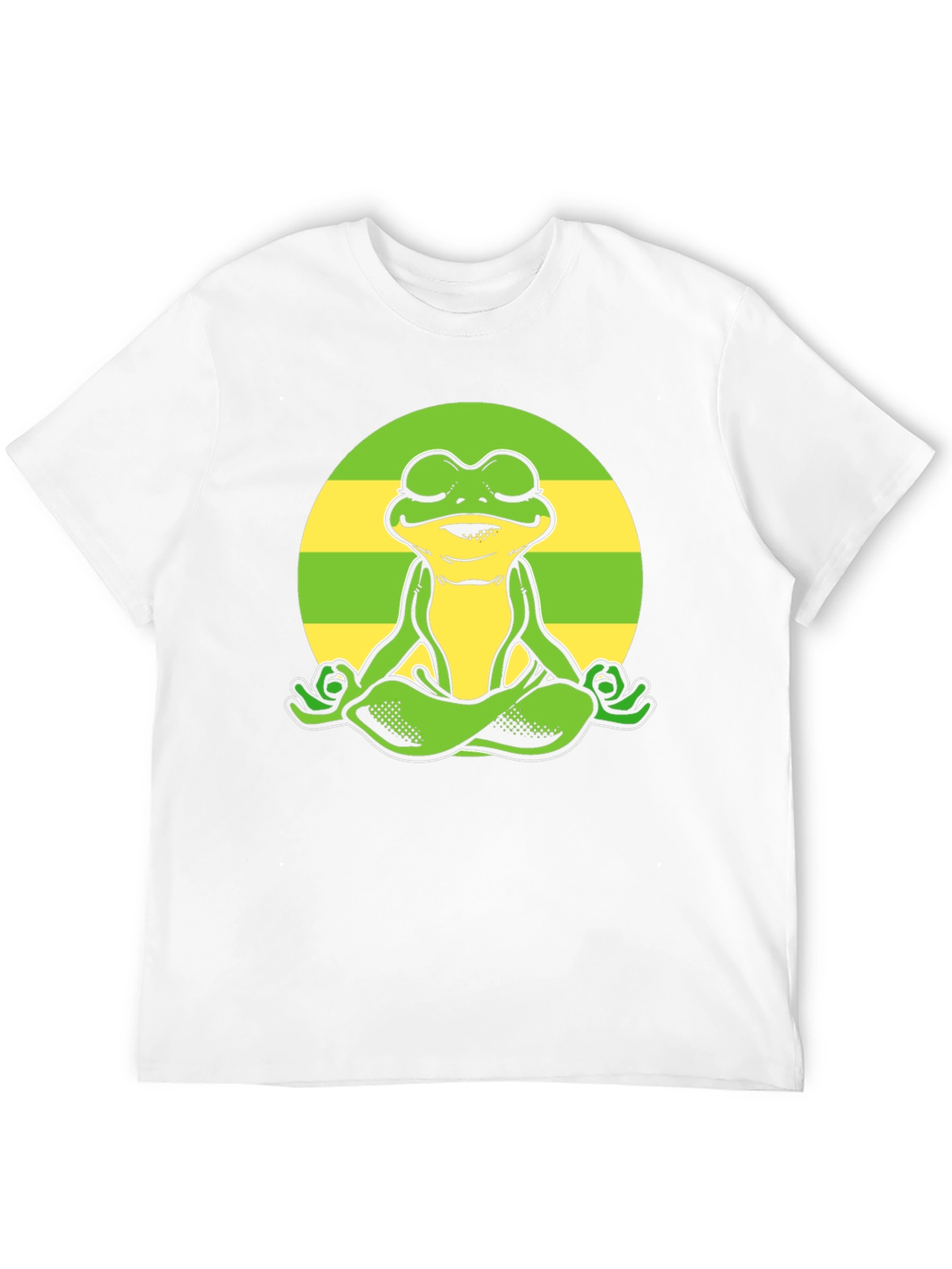 Black Zen Frog Graphic Tee - Meditating Amphibian T-Shirt view 12