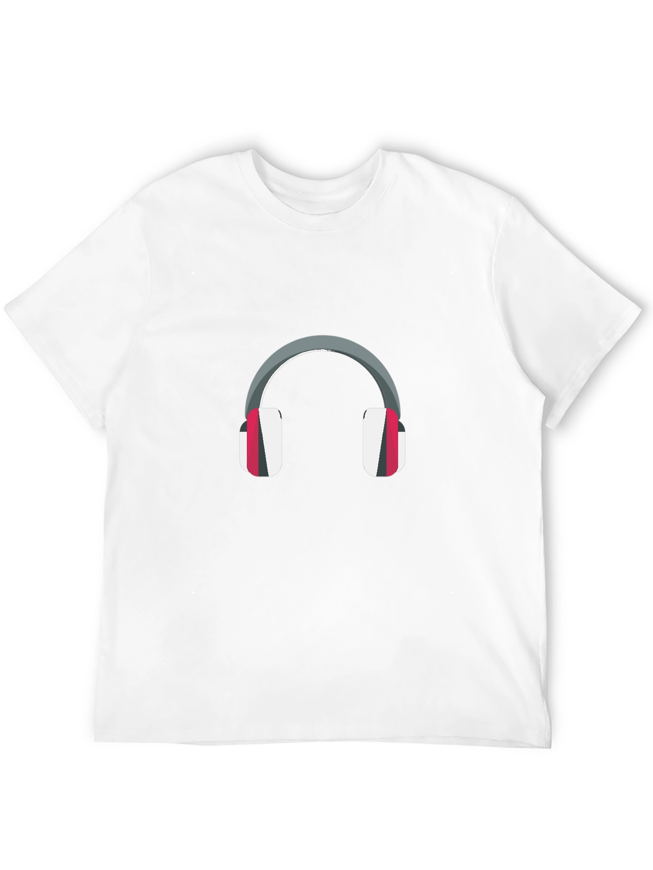 Black Headphones Graphic Print Black T-Shirt view 12