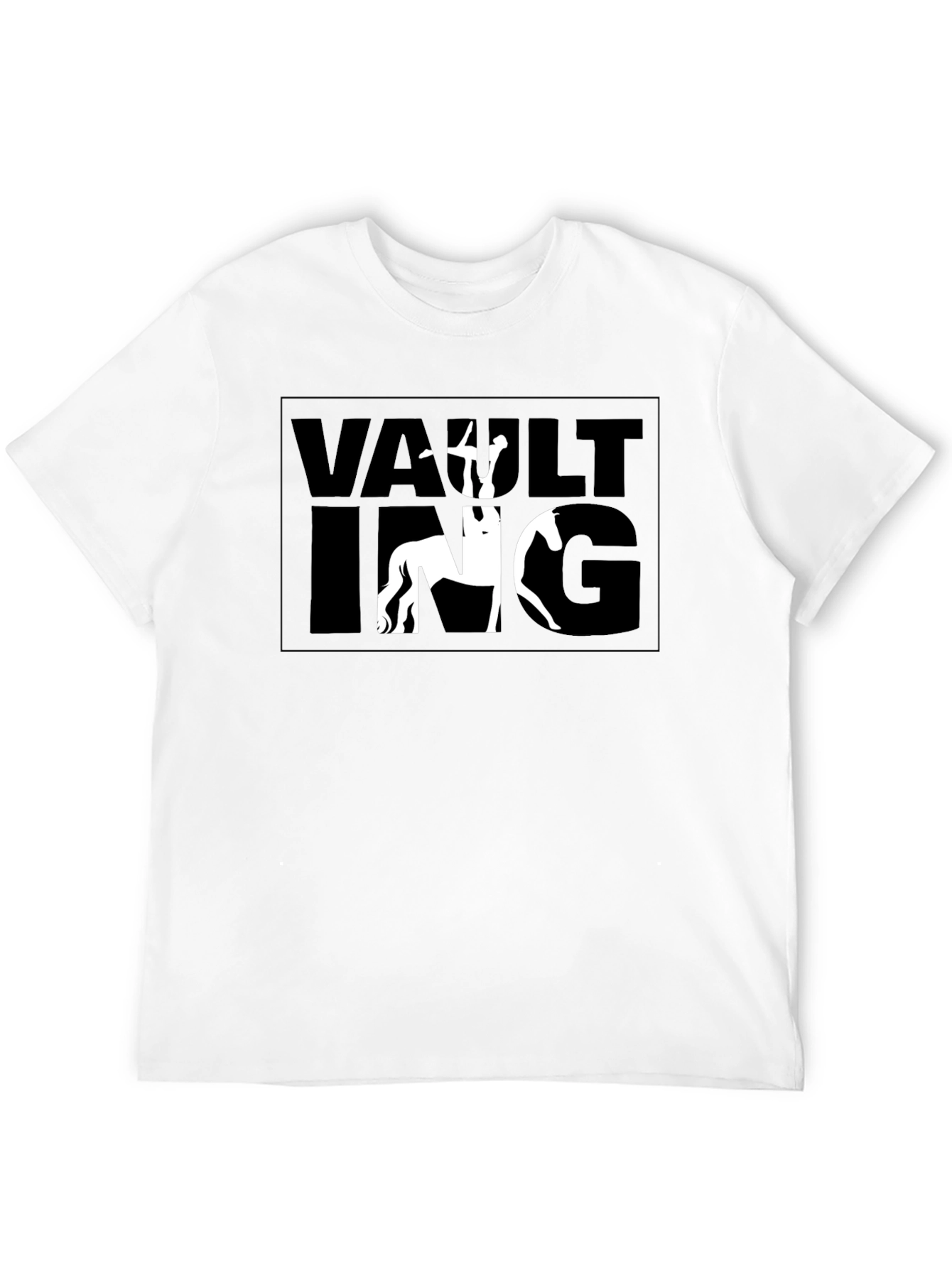 Black Vaulting Horse Rider T-Shirt - Black Graphic Tee view 12