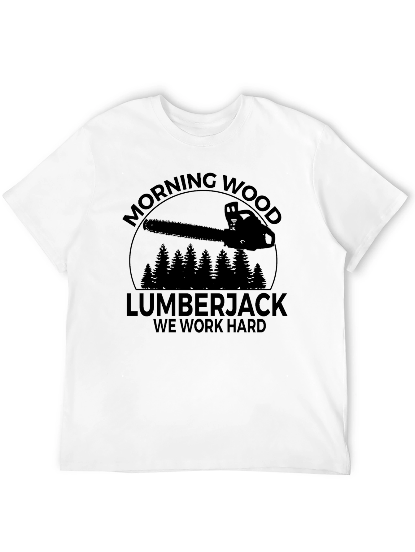 Black Morning Wood Lumberjack Graphic Tee view 12