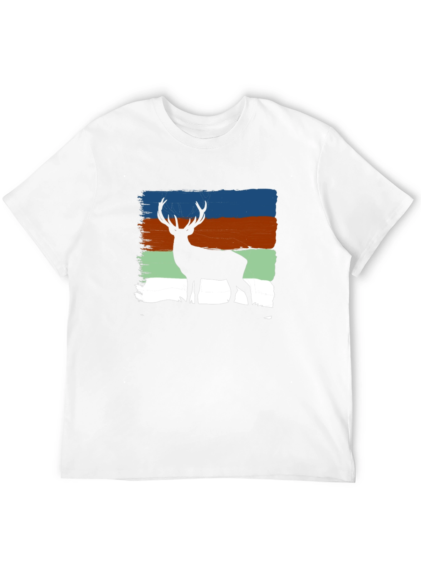 Black Deer Silhouette T-Shirt - Nature Inspired Design view 12